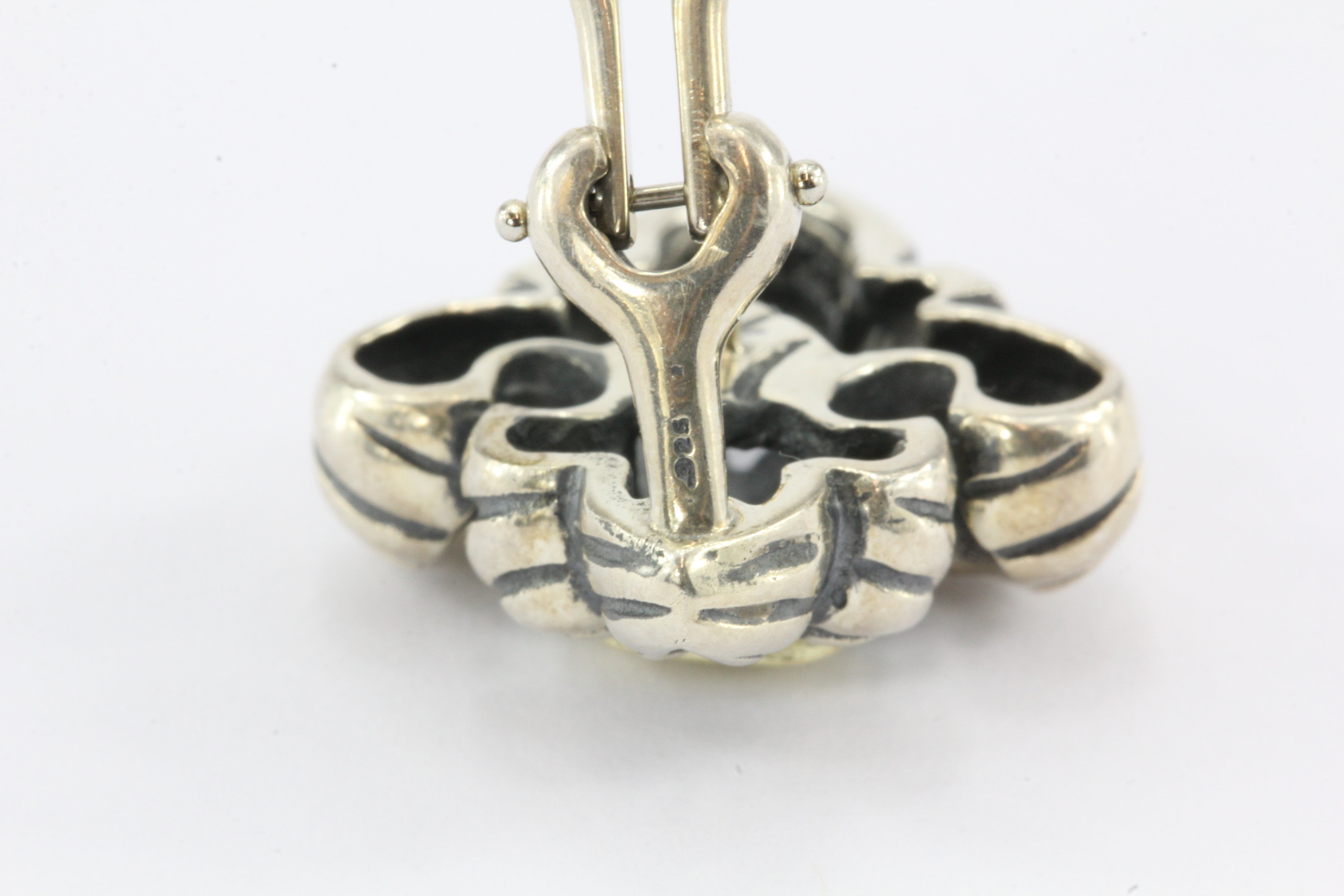 Lagos Two Tone Sterling & 18K Gold Fleur-de-lis Earrings - Queen May
