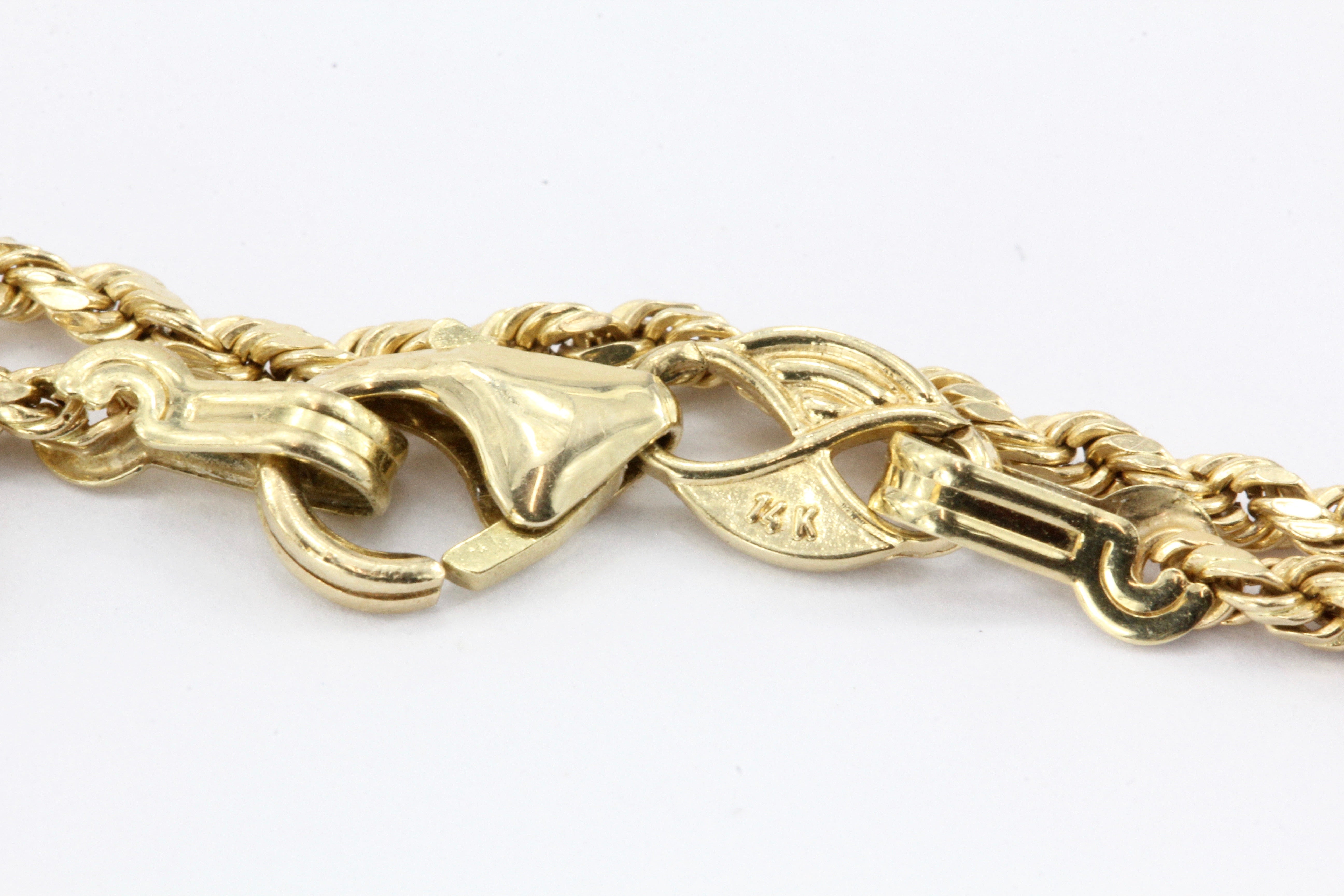 18K Yellow Gold Natural Sapphire and Diamond Pendant - Queen May