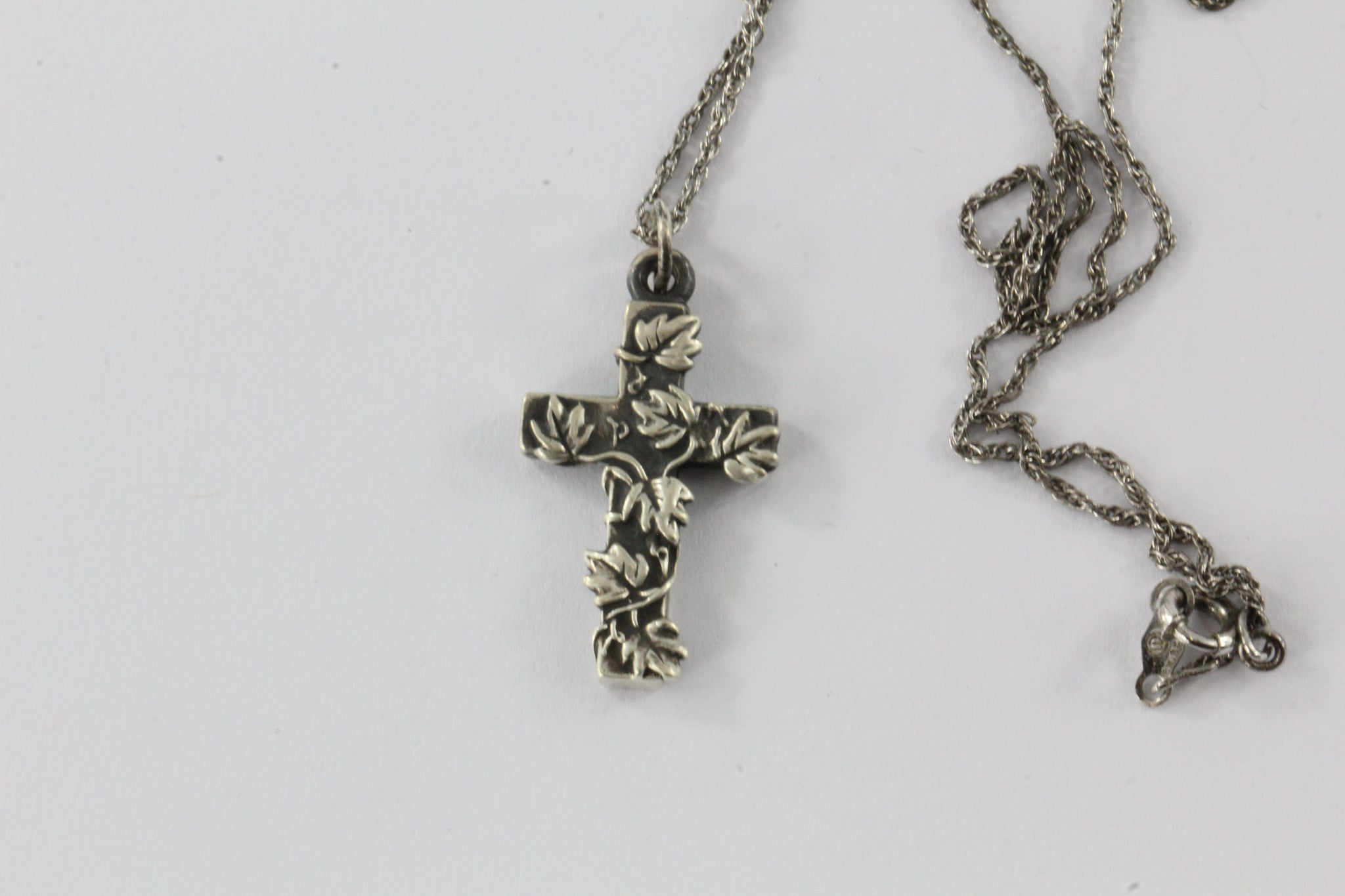 Antique Art Nouveau Silver Cross & Chain #1 - Queen May