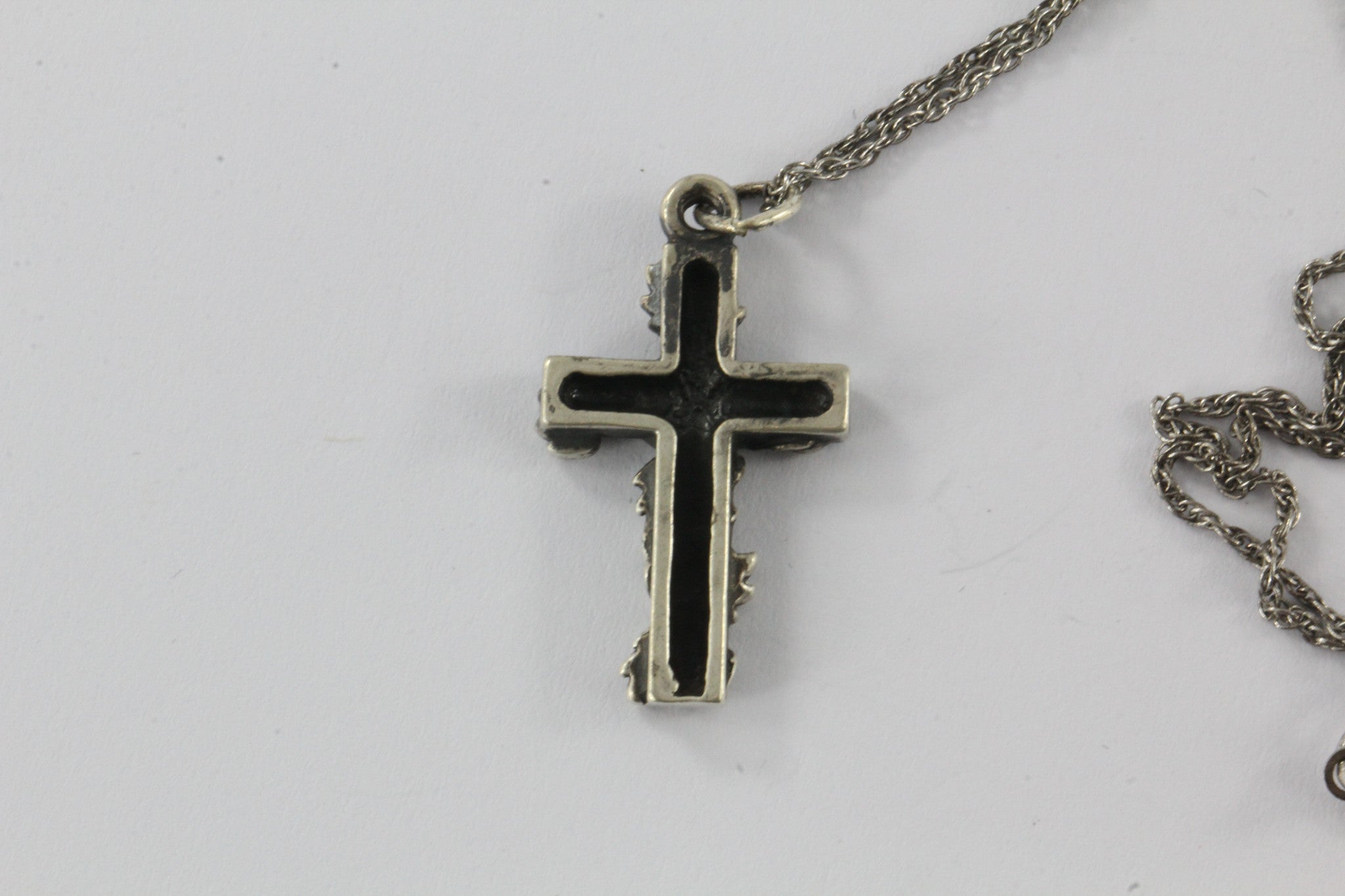 Antique Art Nouveau Silver Cross & Chain #1 - Queen May