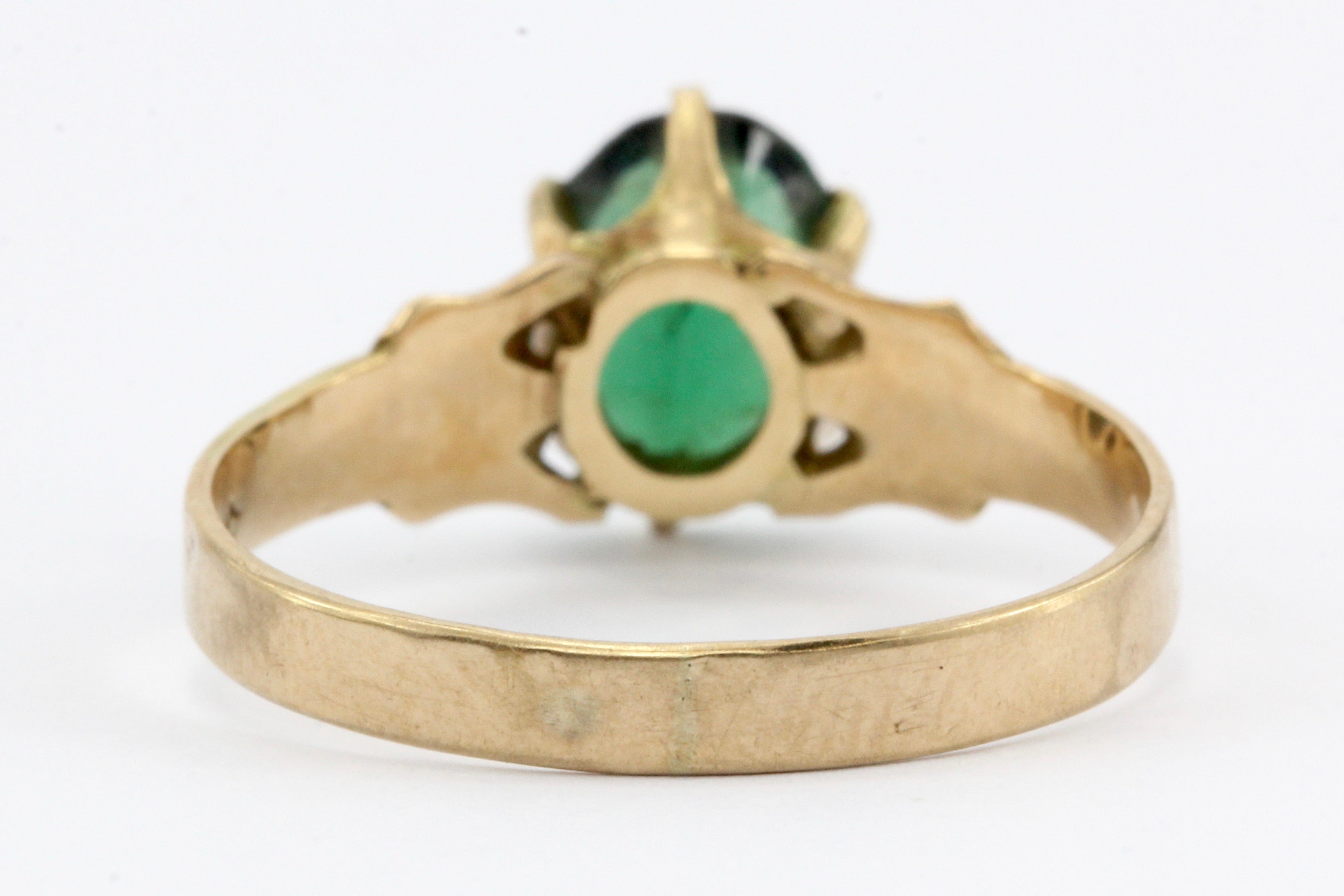 Victorian 10K Rose Gold & Emerald Ring c.1890 - Queen May