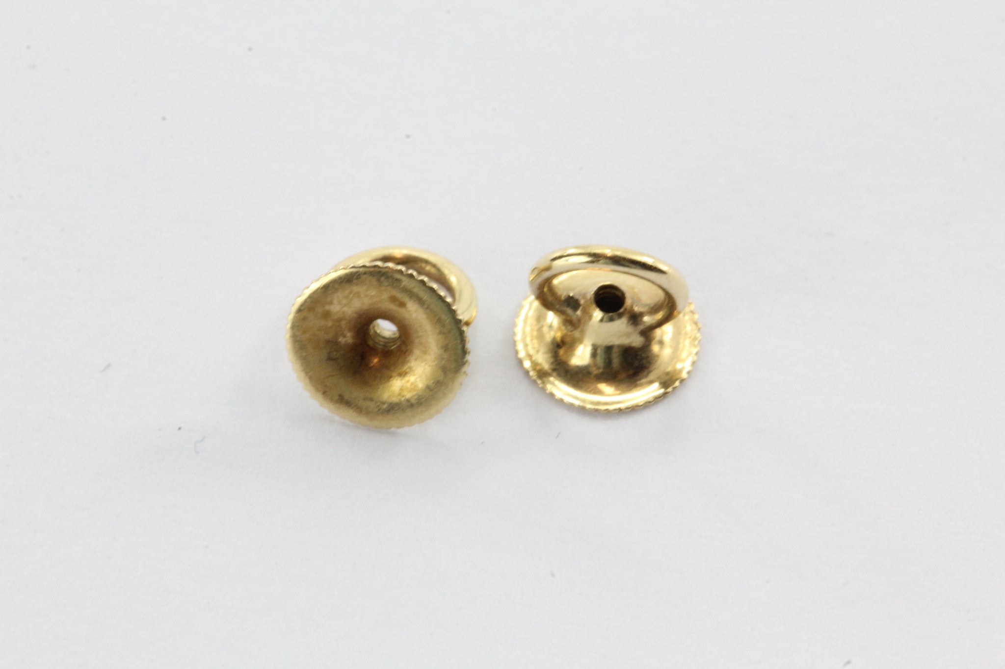 Antique 14K Gold 1/2 CTW Old European Cut Diamond Belcher Mount Stud Earrings - Queen May