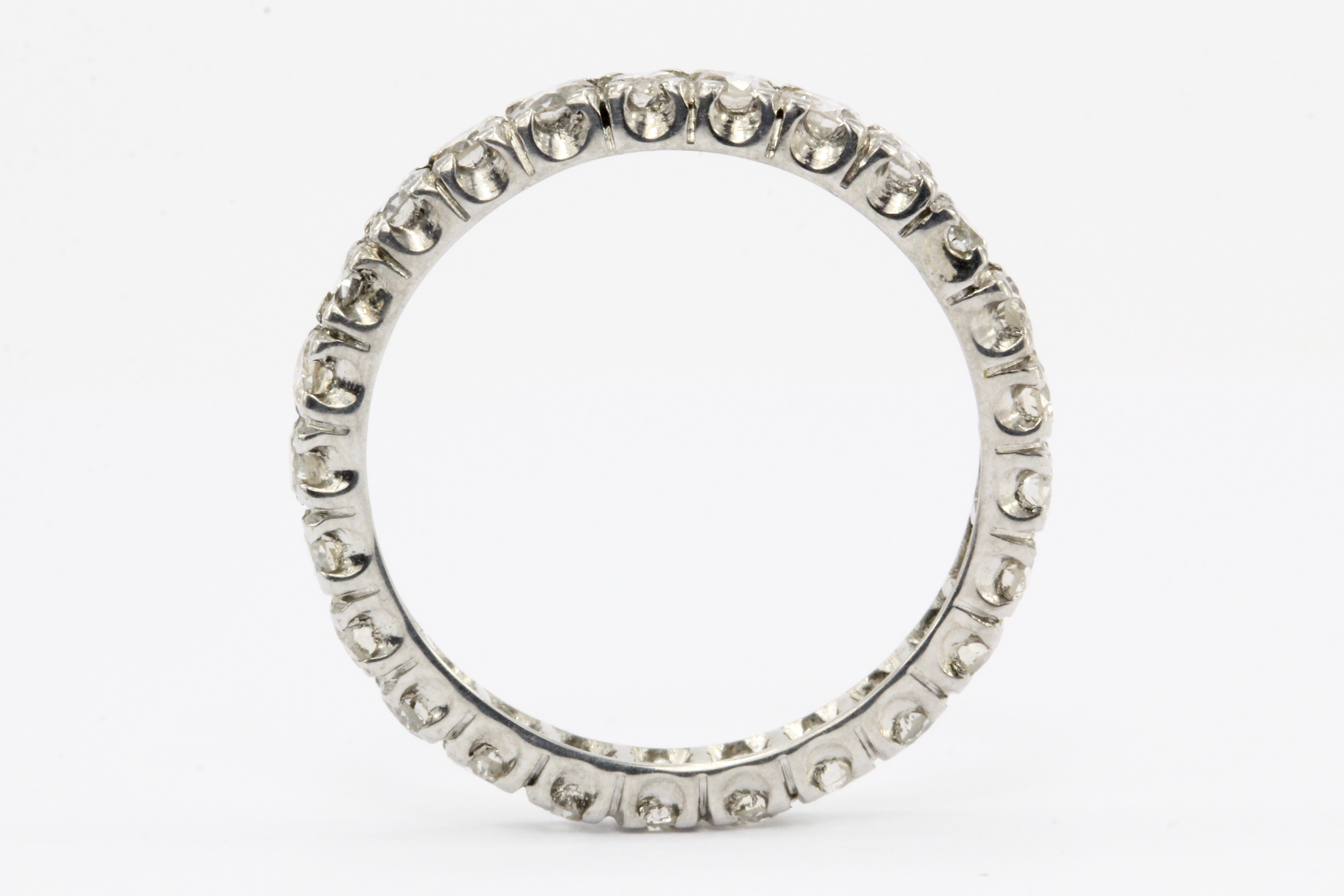 Art Deco Platinum Diamond Eternity Ring Band c.1930's - Queen May