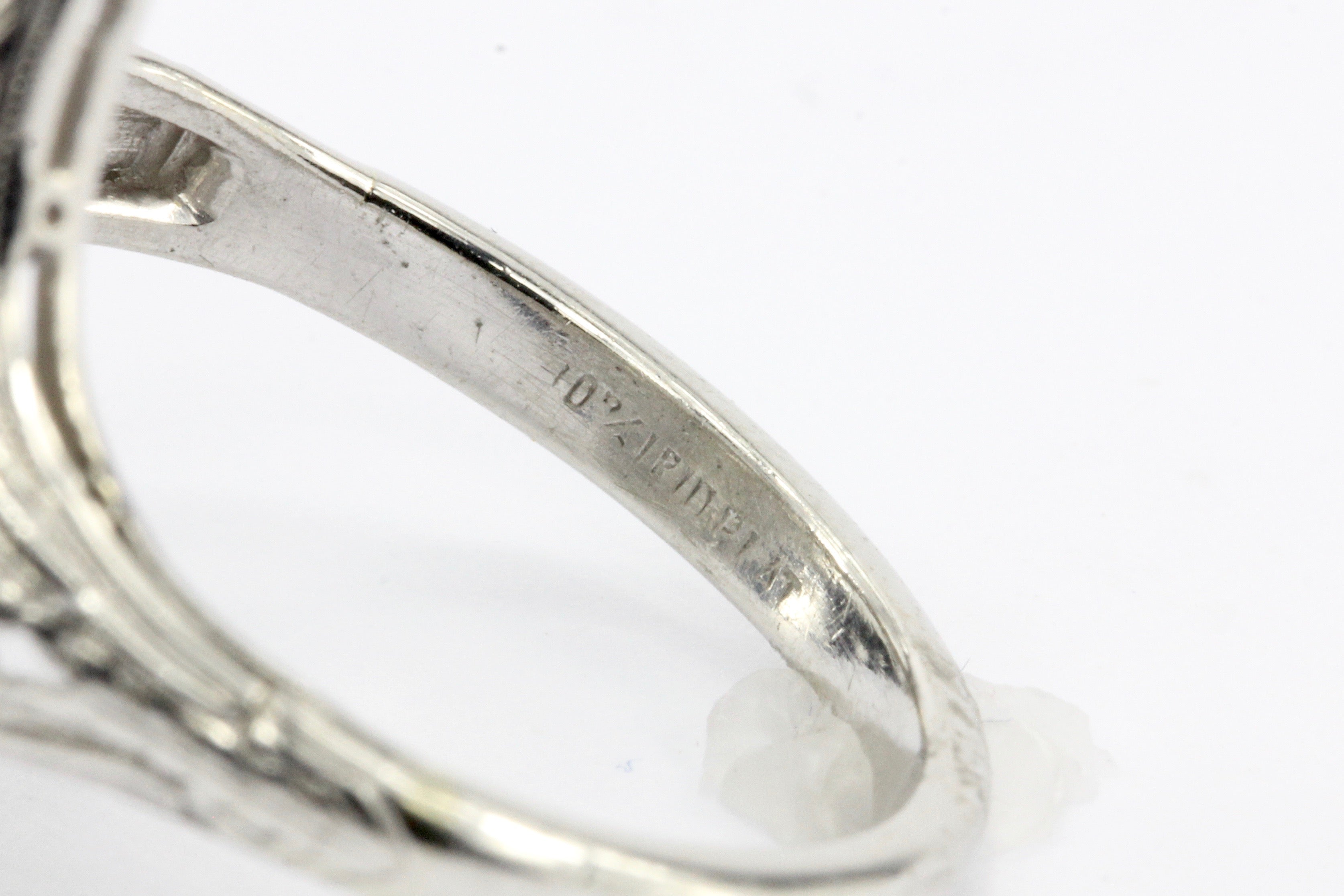 Art Deco Platinum Diamond Filigree Ring c.1930's - Queen May
