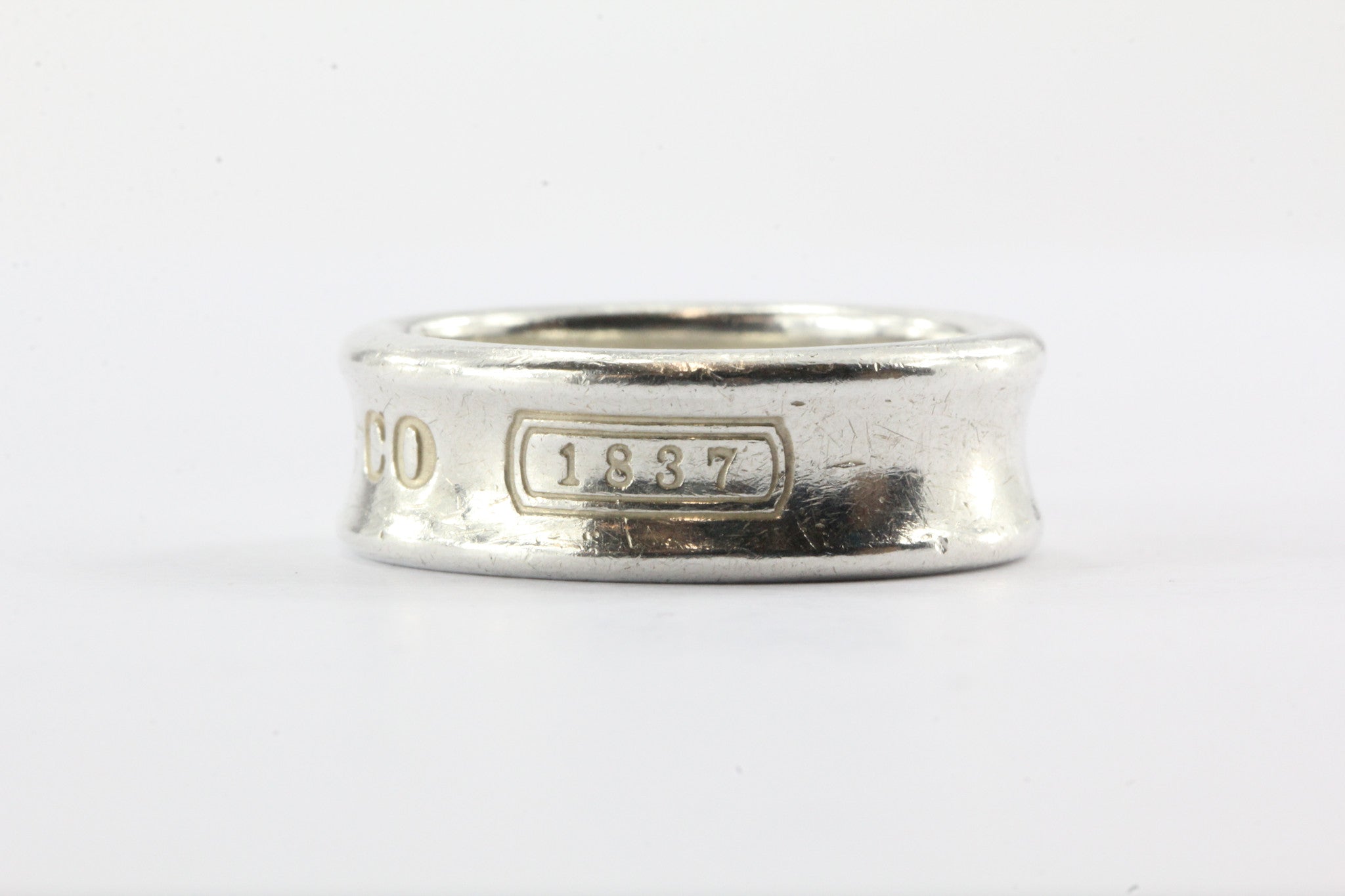 Tiffany & Co Sterling Silver 1837 Size 7.25 Ring Band - Queen May