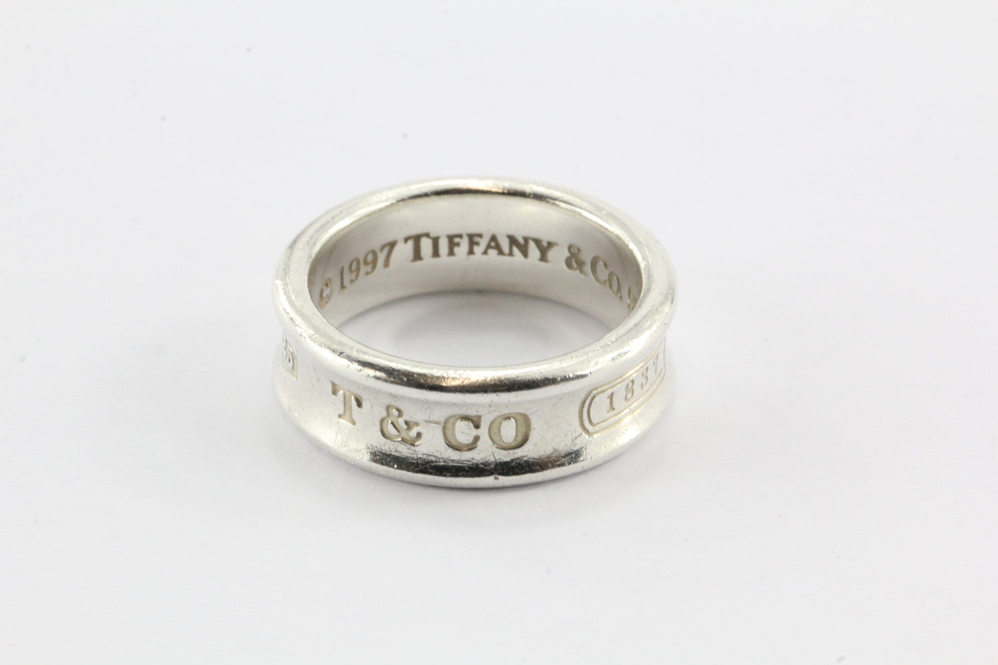 Tiffany & Co Sterling Silver 1837 Size 7.25 Ring Band - Queen May