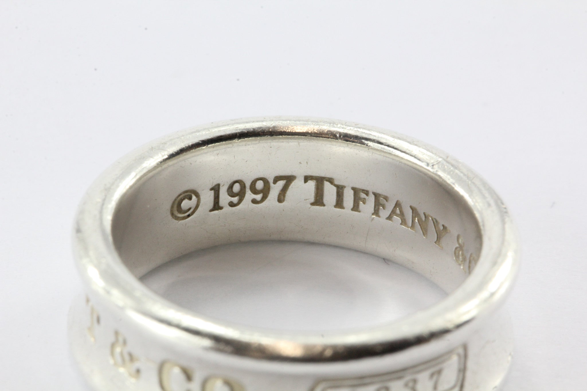 Tiffany & Co Sterling Silver 1837 Size 7.25 Ring Band - Queen May