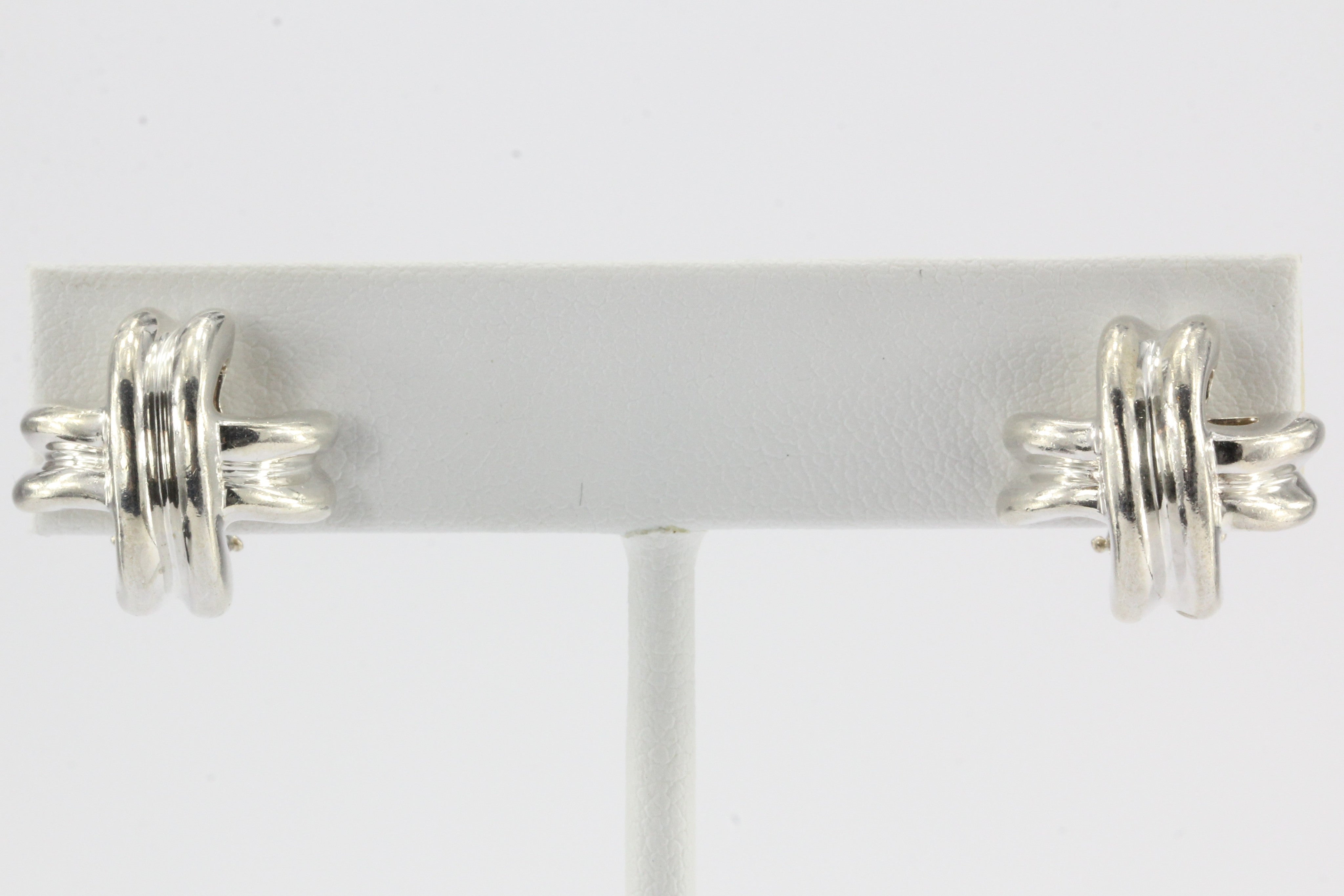 Tiffany & Co Sterling Silver Signature X Earrings - Queen May
