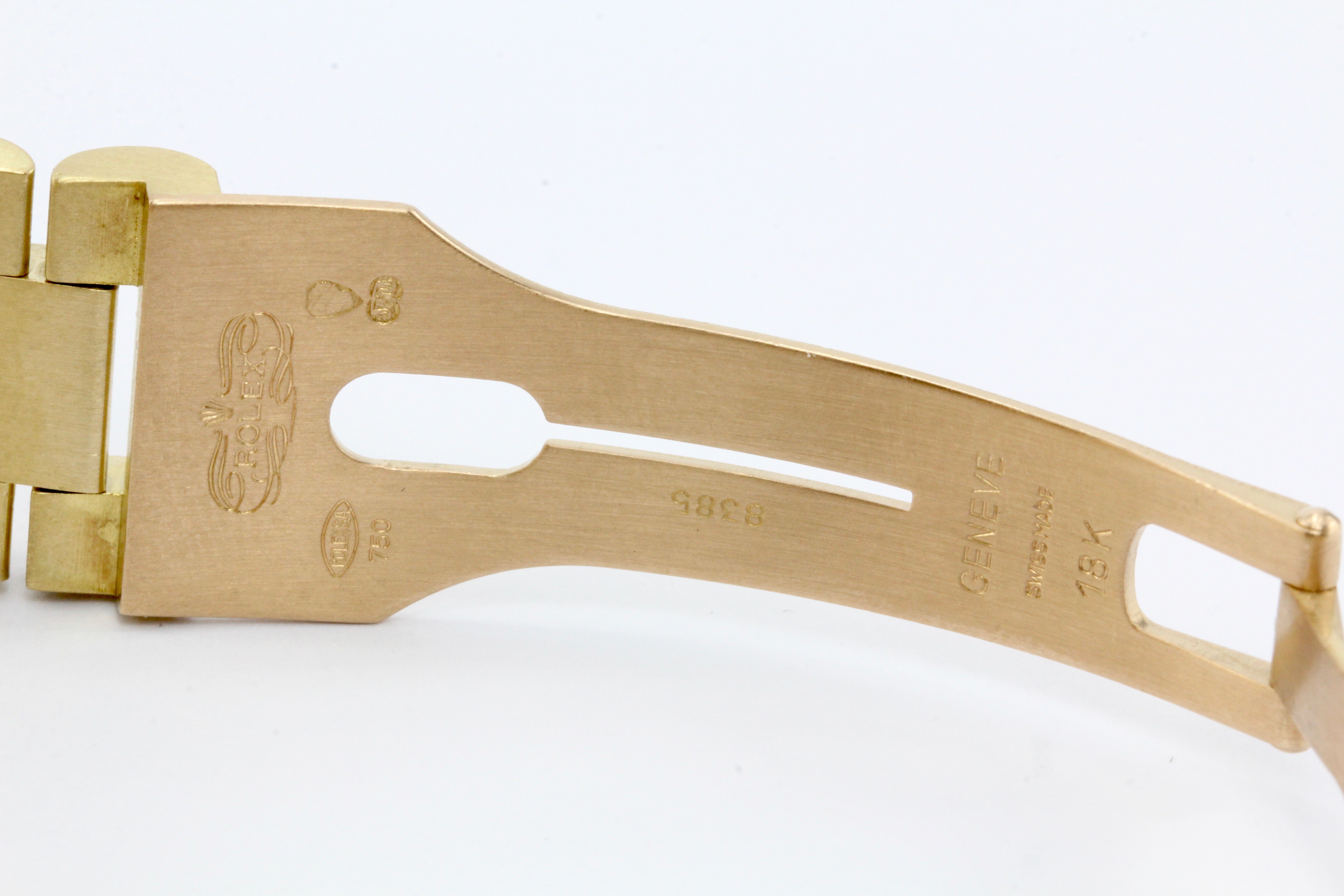 Rolex Oyster President Day-Date 18038 Diamond Bezel 18k Yellow Gold Men's Watch - Queen May