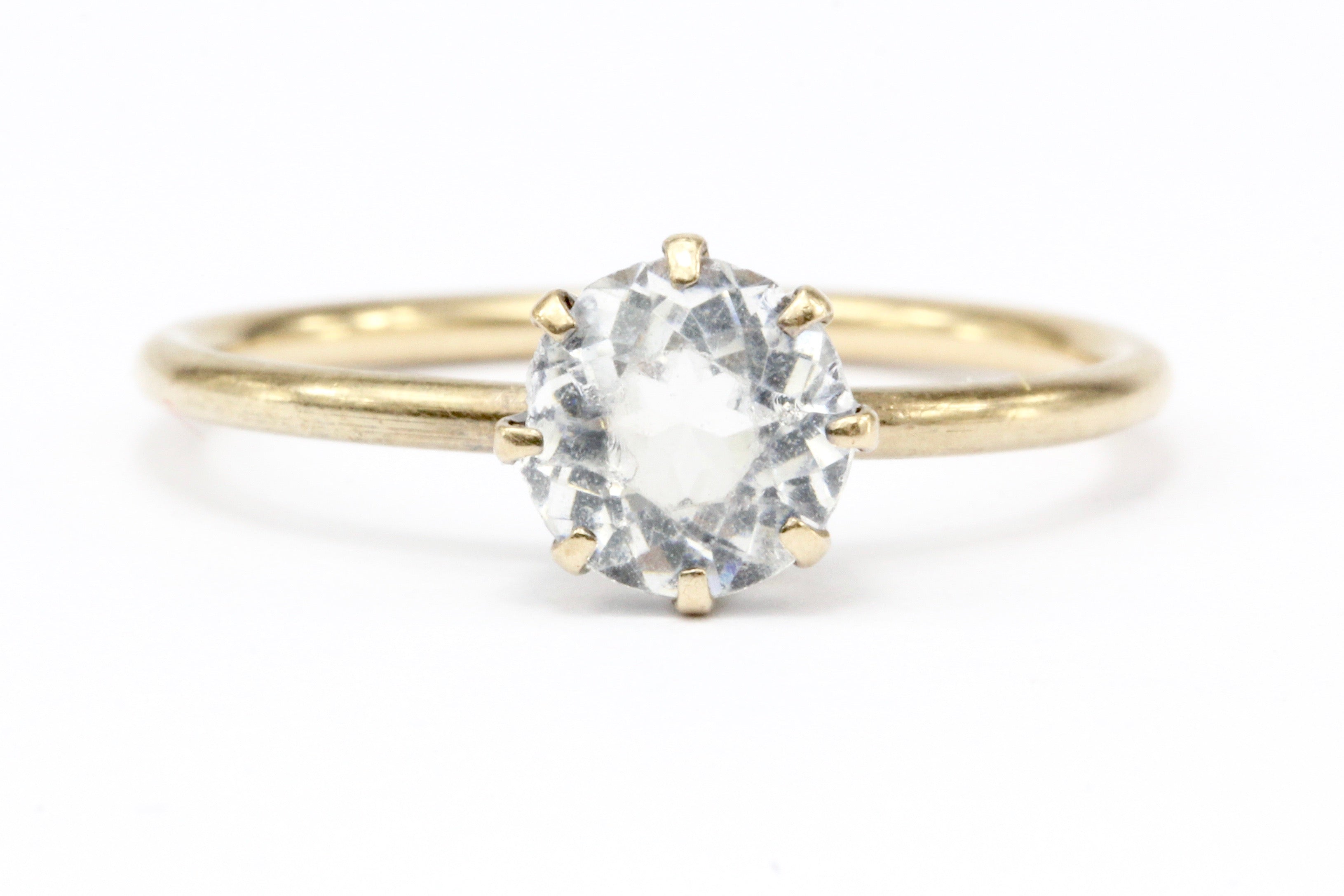Victorian Gold Paste Engagement Ring c.1890's - Queen May