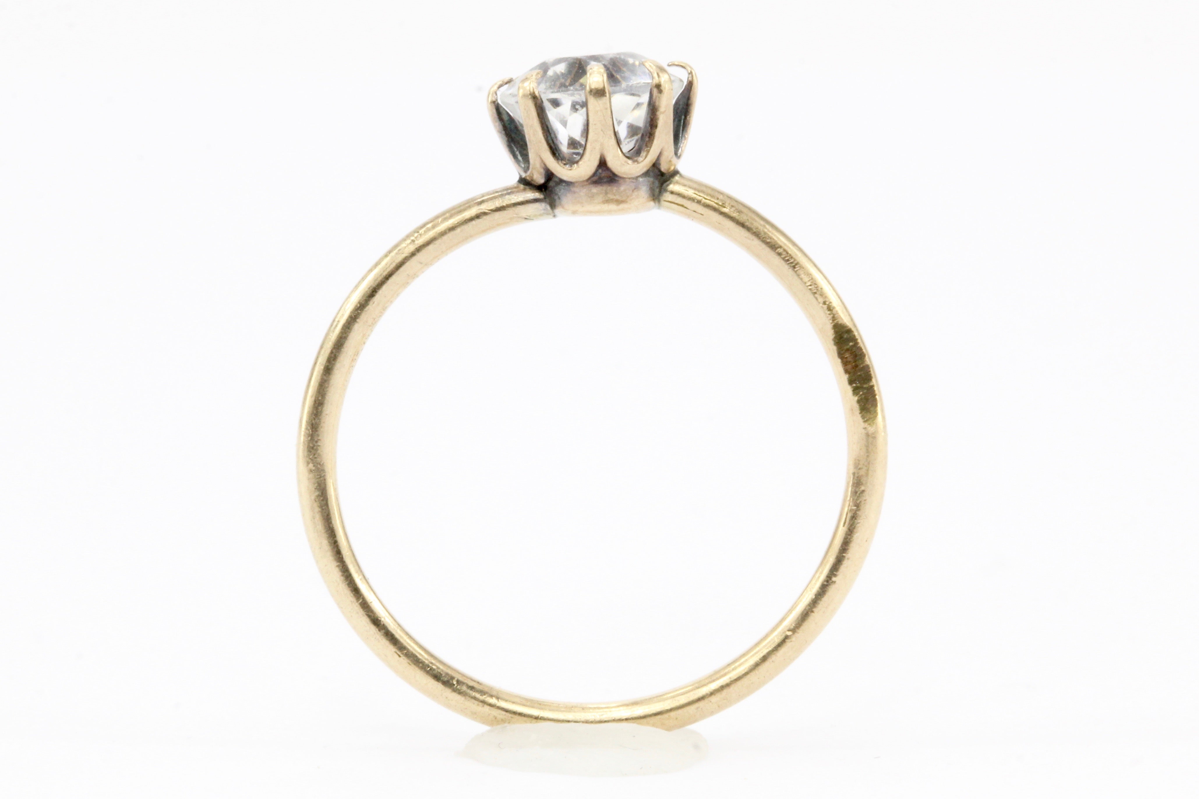 Victorian Gold Paste Engagement Ring c.1890's - Queen May