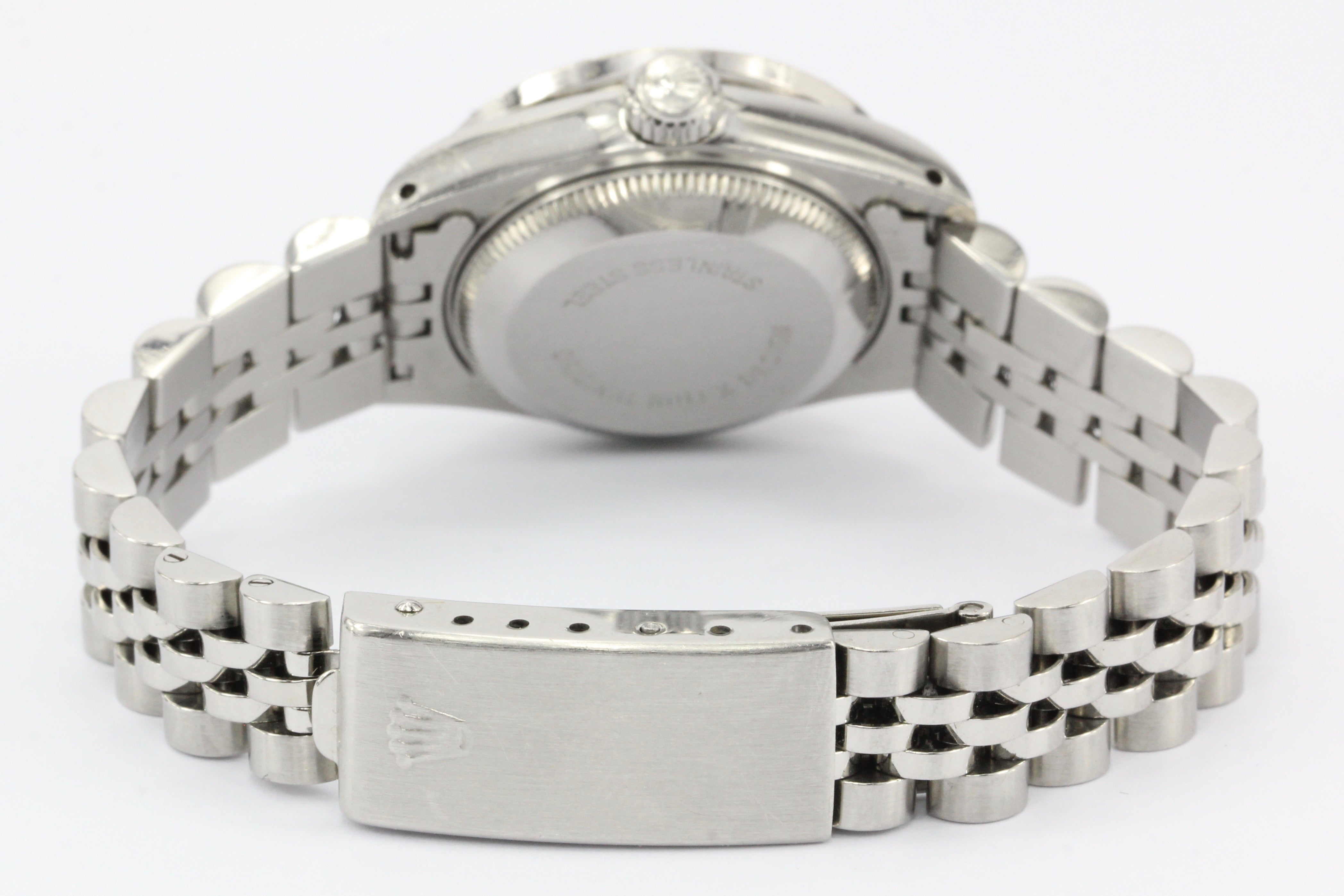 Rolex Datejust 69174 Stainless Diamond Sapphire Quickset Blue Dial Ladies Watch - Queen May