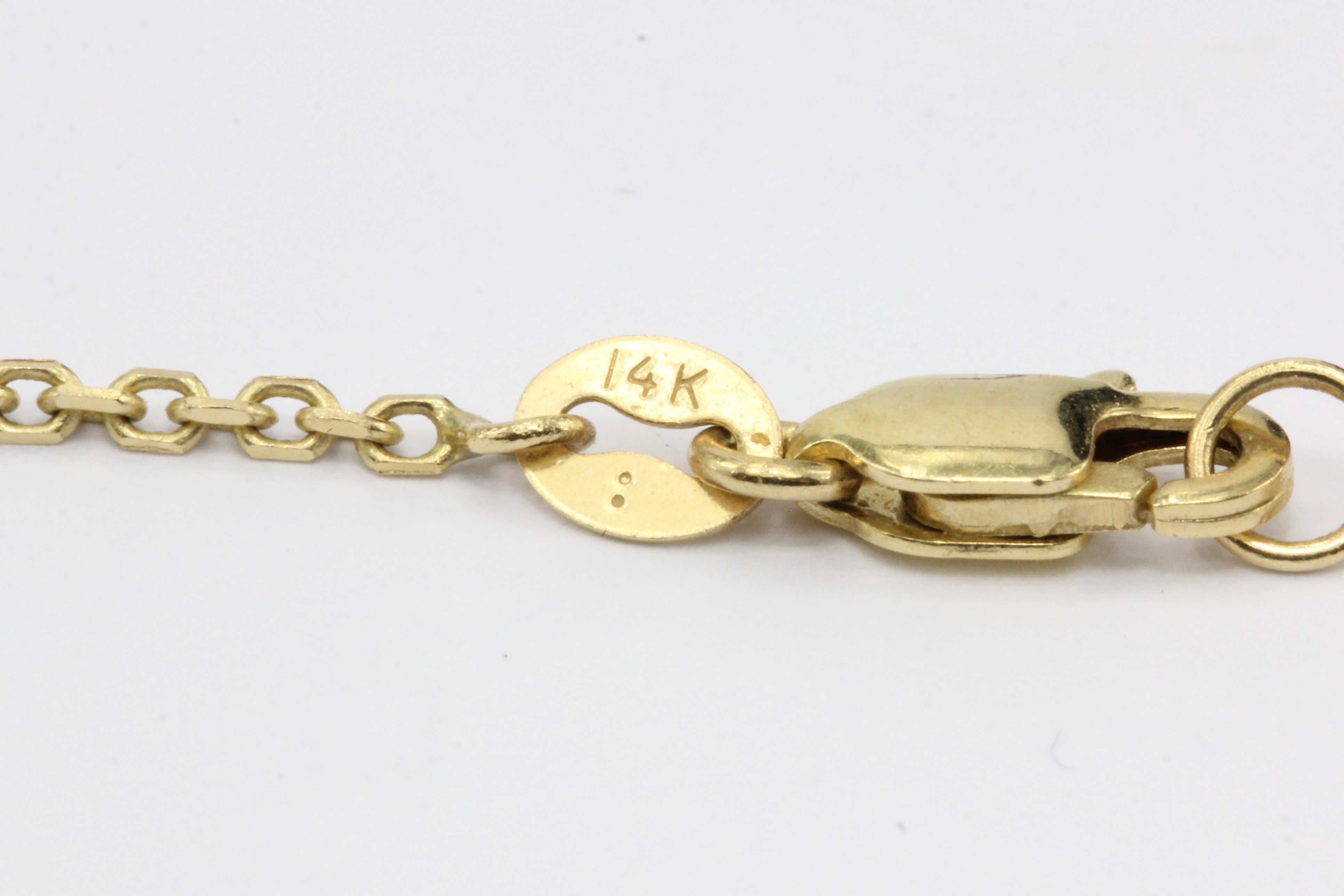 14K Gold Gemstone Station 36" Long Necklace - Queen May