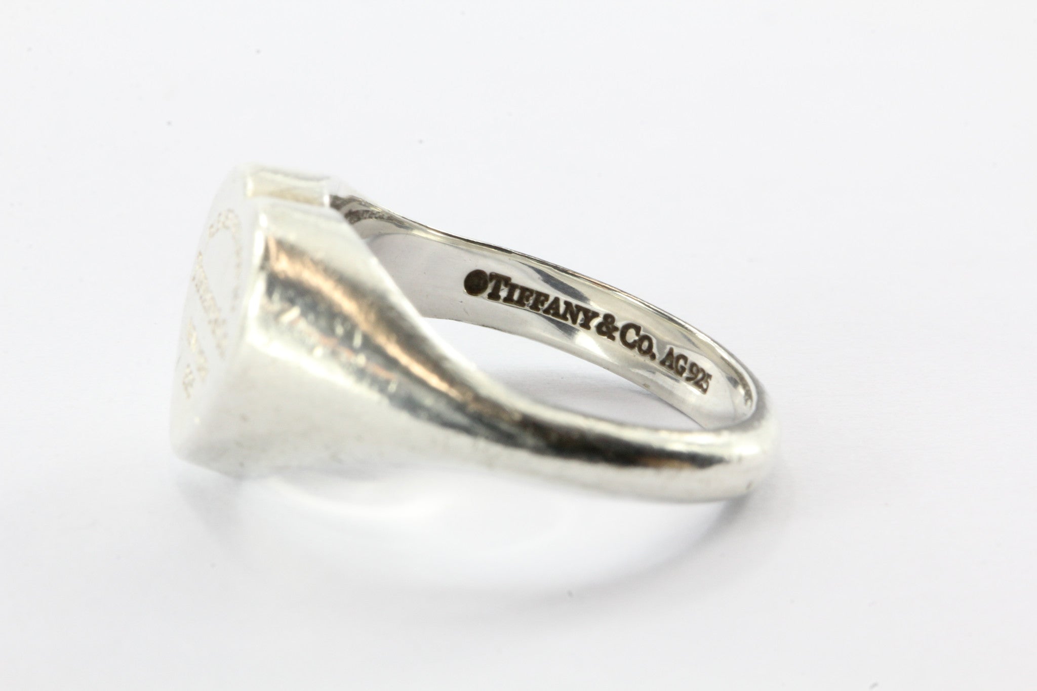 Tiffany & Co Sterling Silver Return to Tiffany Signet Heart Ring Size 5.75 - Queen May