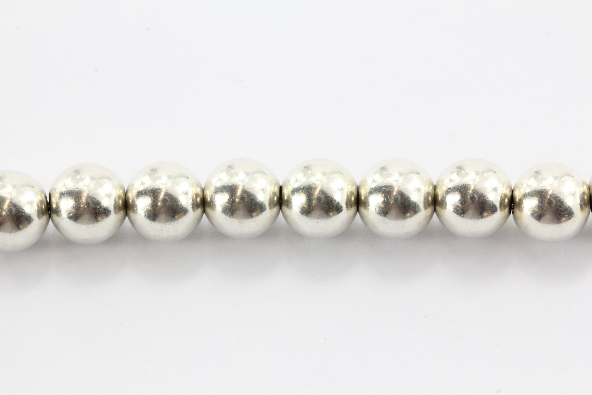 Tiffany & Co Sterling Silver Return to Tiffany Heart Tag 8mm Ball Bracelet - Queen May