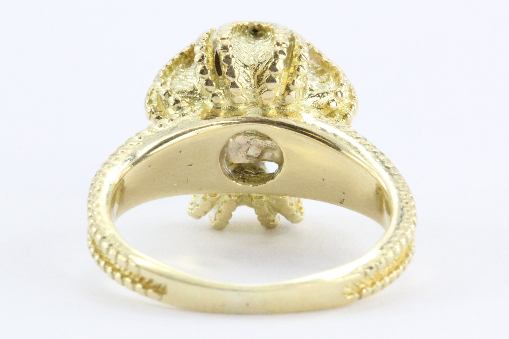 Antique Art Deco Blooming Flower 1.38 CT Diamond Ring 18K Gold - Queen May