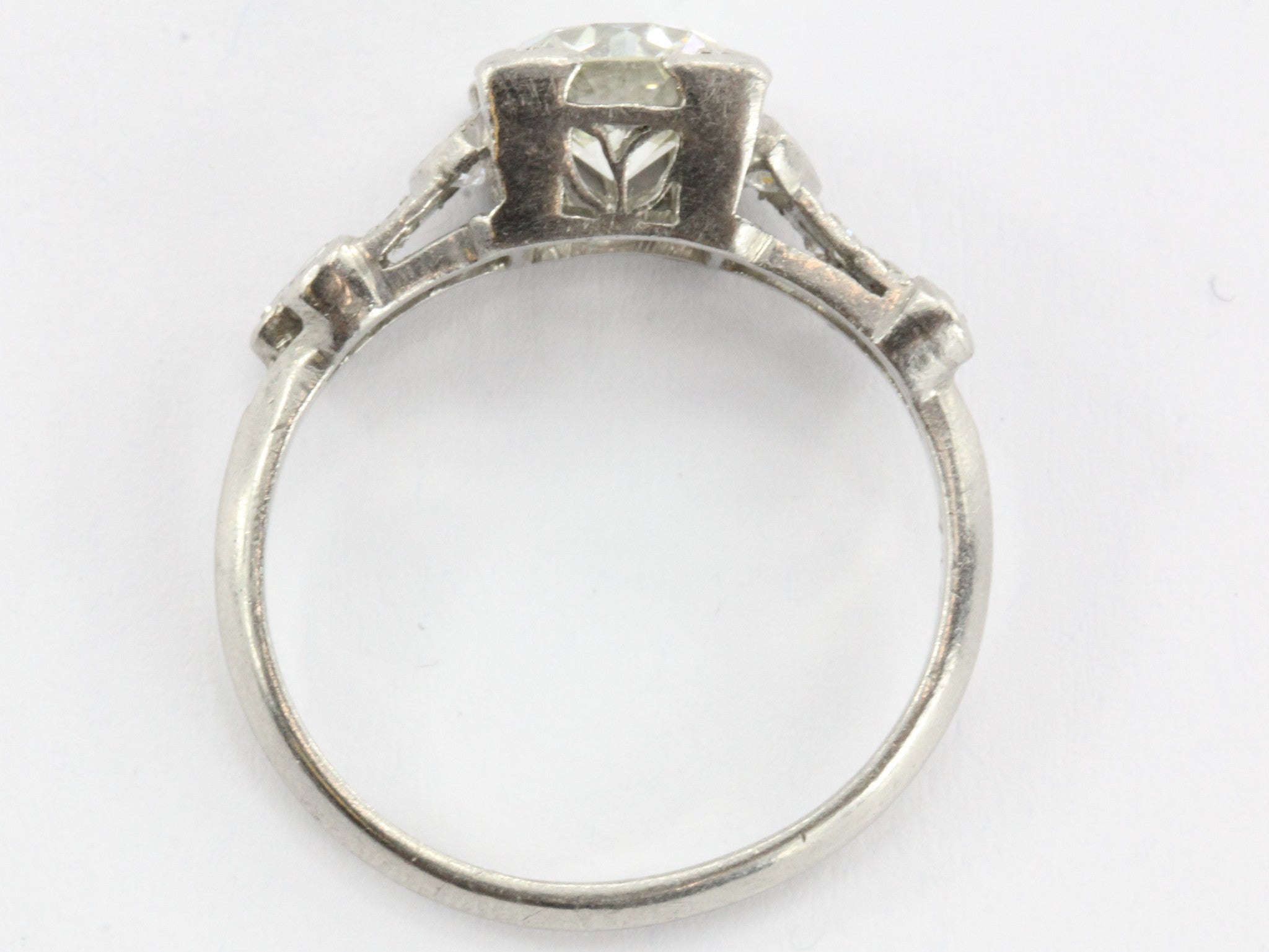 Antique Art Deco 1.75 CTW Old European Diamond Platinum Engagement Ring - Queen May