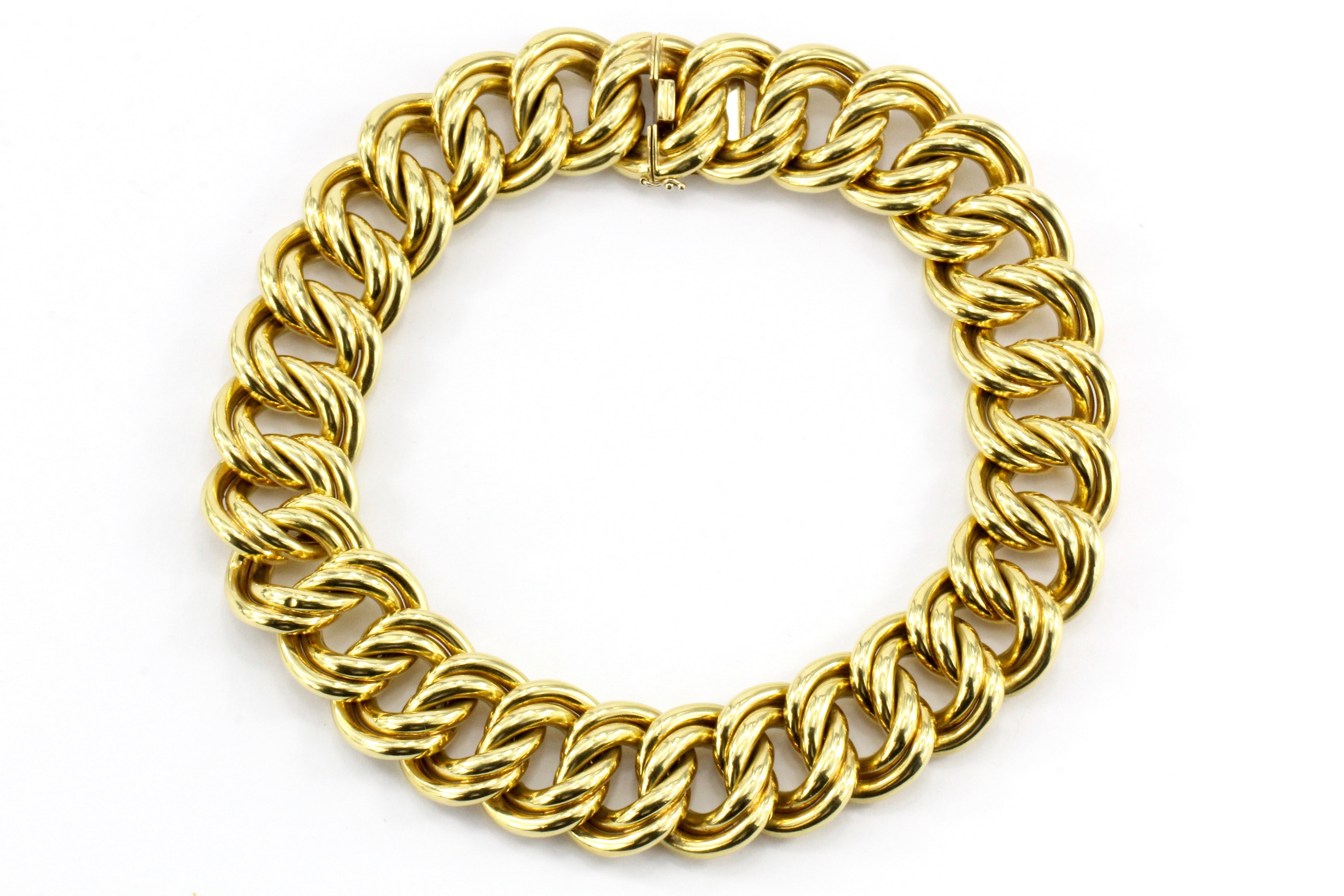 Retro 18K Gold Chunky Italian Link Necklace c.1980's - Queen May