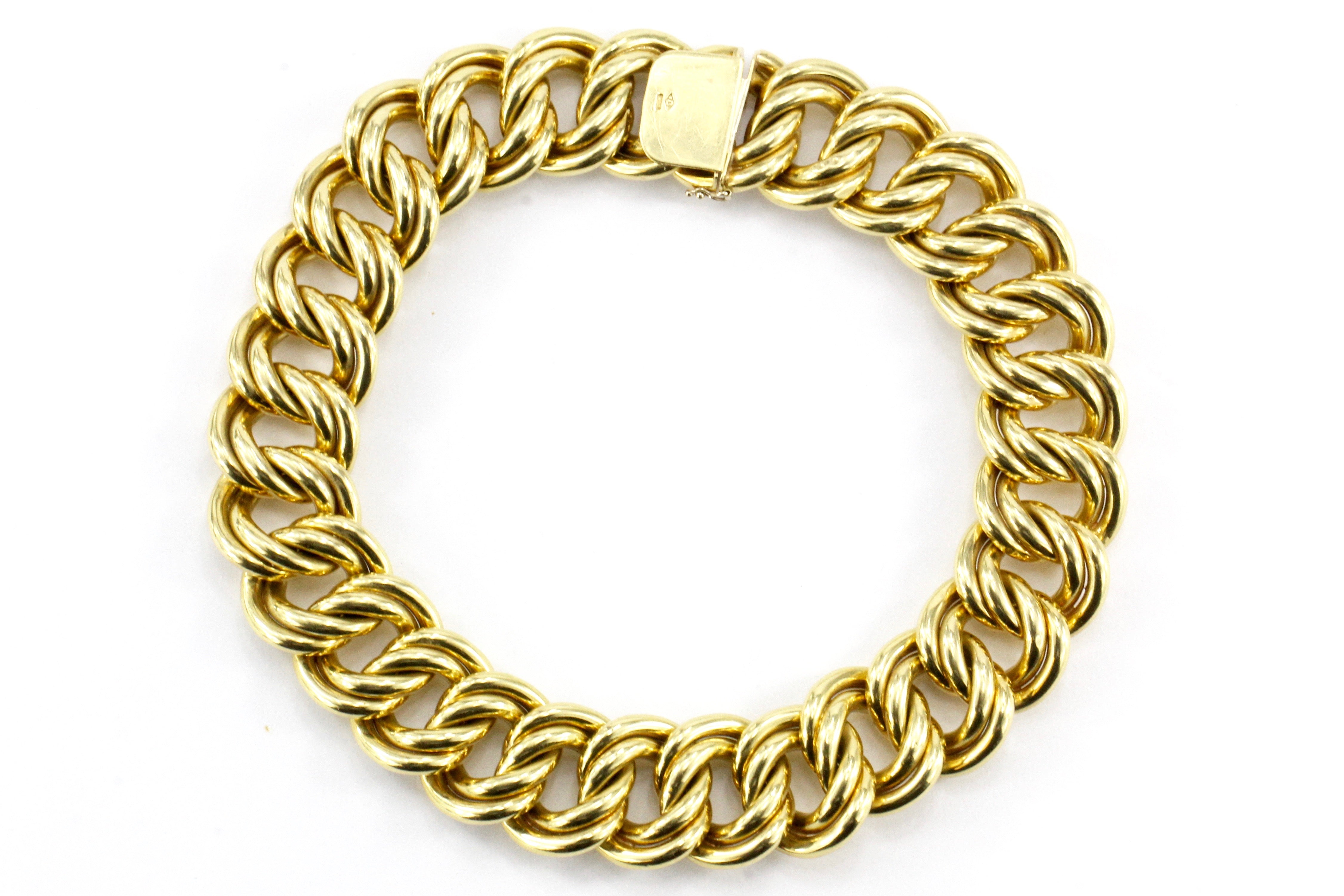 Retro 18K Gold Chunky Italian Link Necklace c.1980's - Queen May