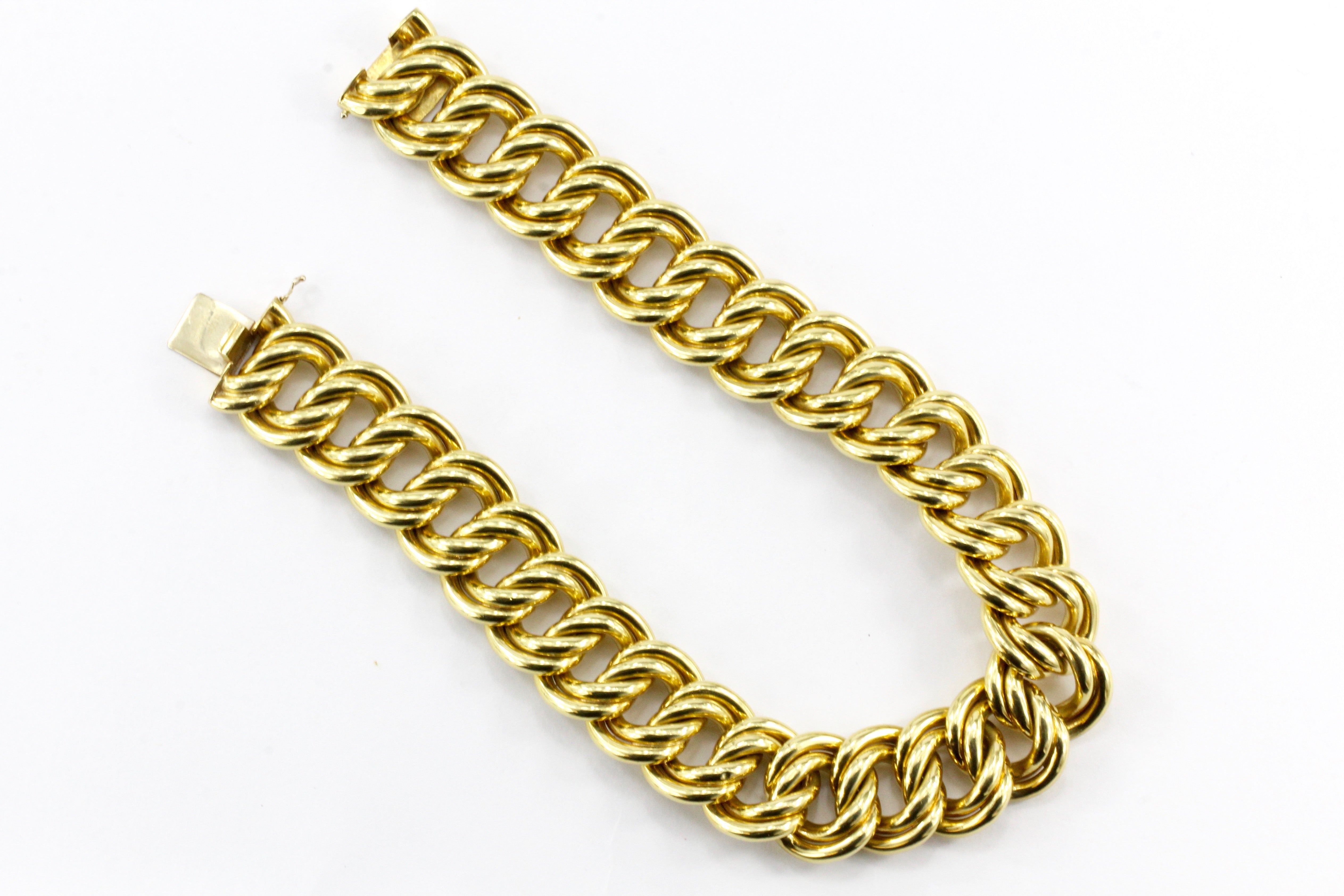 Retro 18K Gold Chunky Italian Link Necklace c.1980's - Queen May