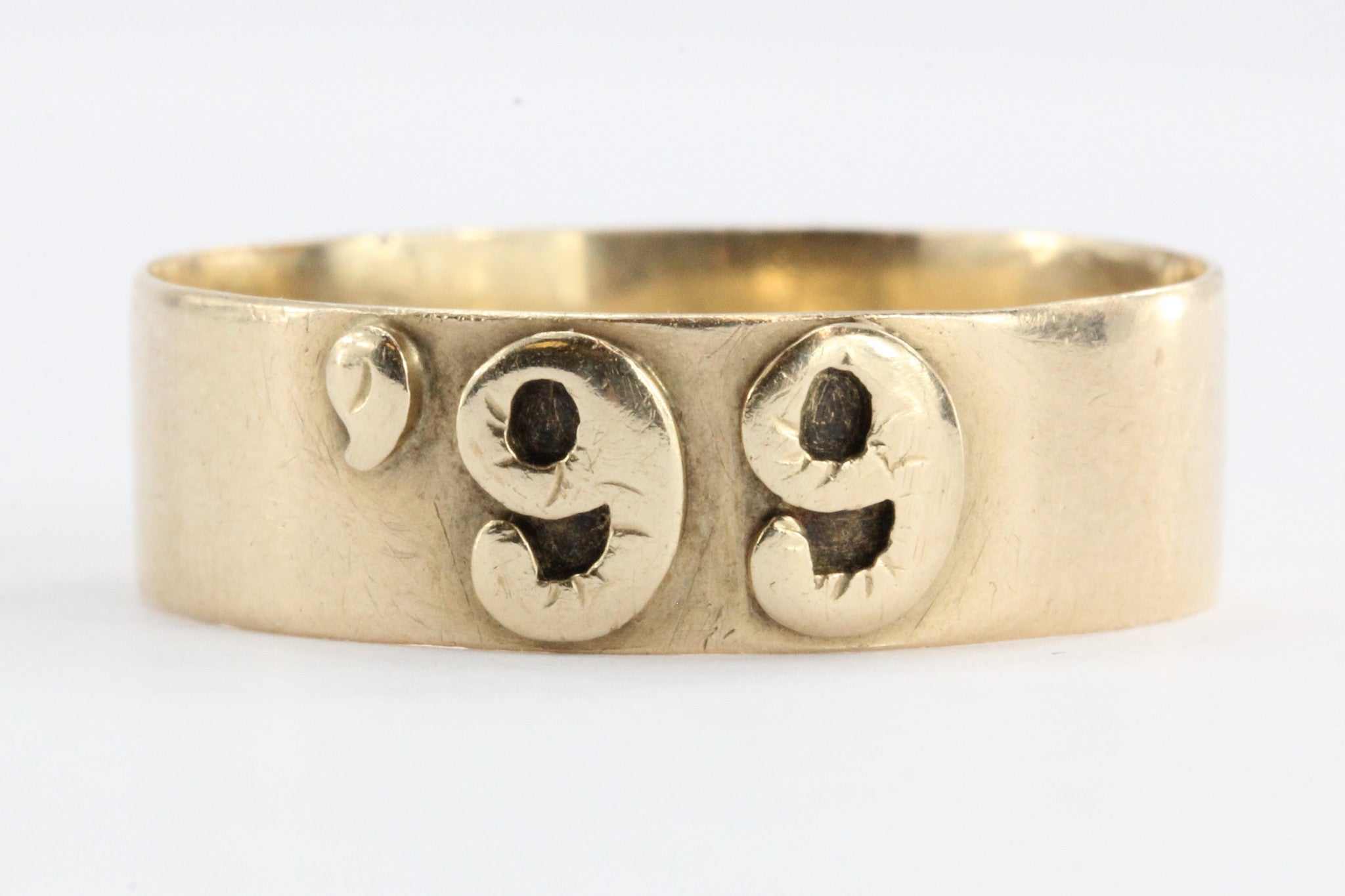 Victorian 14K Gold '99 Date Ring - Queen May