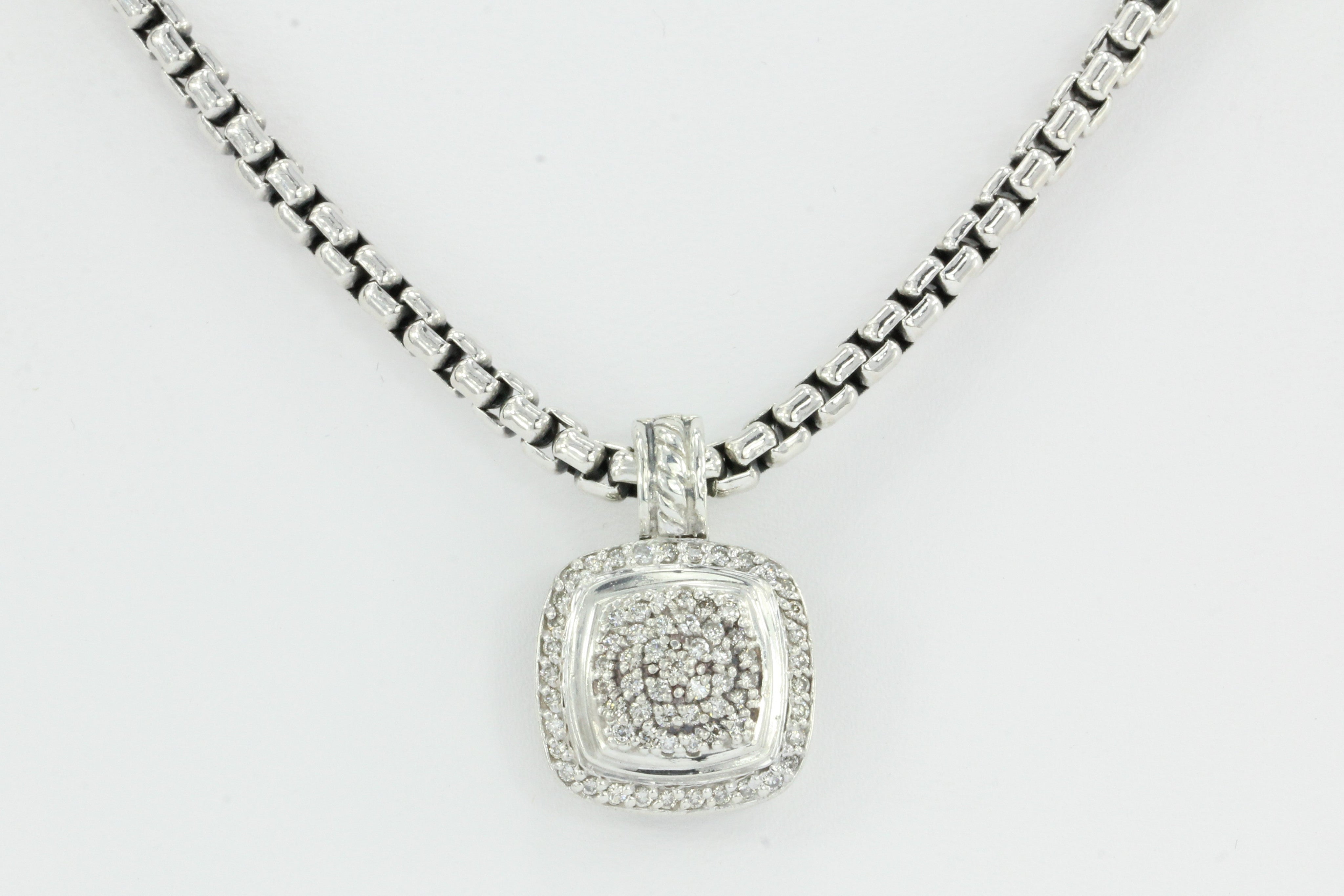 David Yurman Albion Sterling Silver Diamond Pendant & Necklace - Queen May