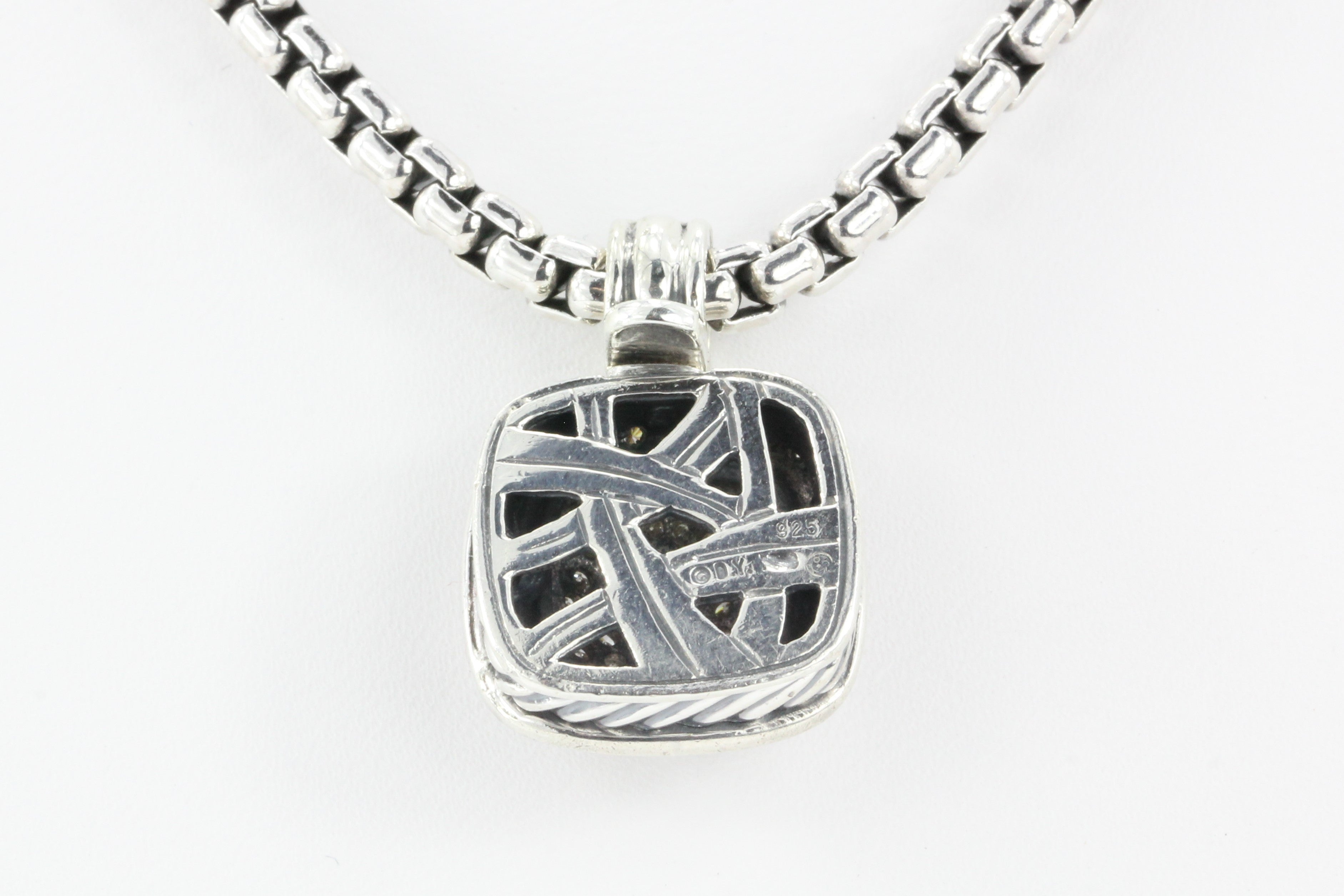 David Yurman Albion Sterling Silver Diamond Pendant & Necklace - Queen May