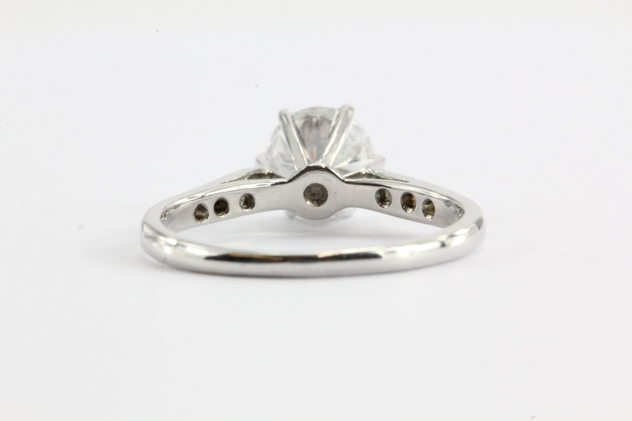 14K White Gold 1.05 Carat Round Cut Solitaire Diamond Engagement Ring 1.1 TCW - Queen May