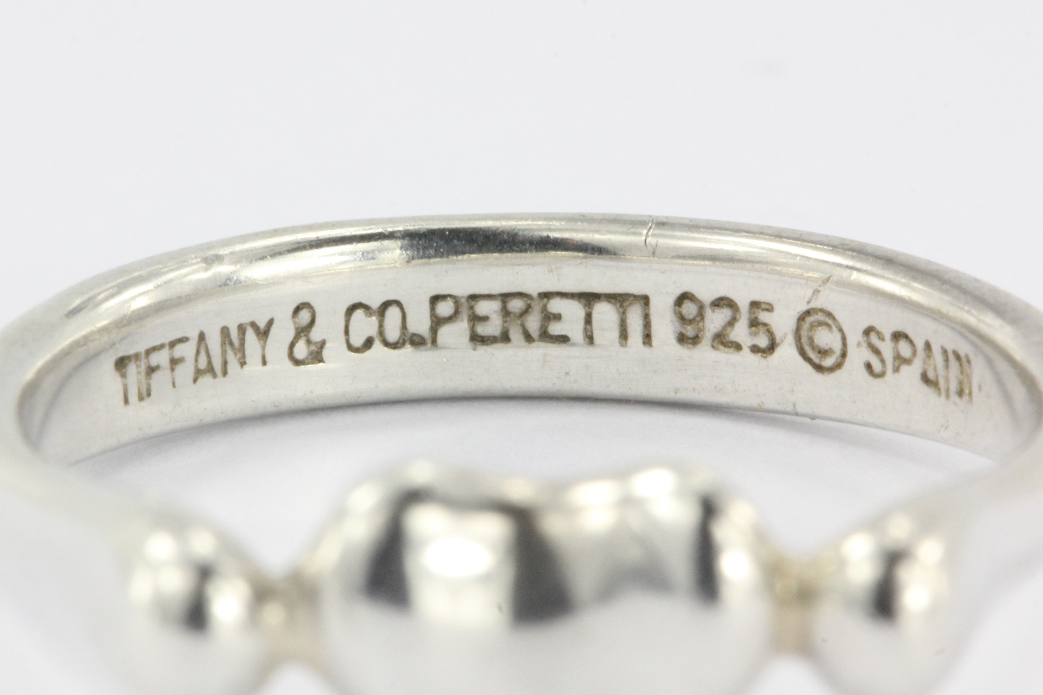 Tiffany & Co Sterling Silver Elsa Peretti Bean Ring Size 6.25 - Queen May