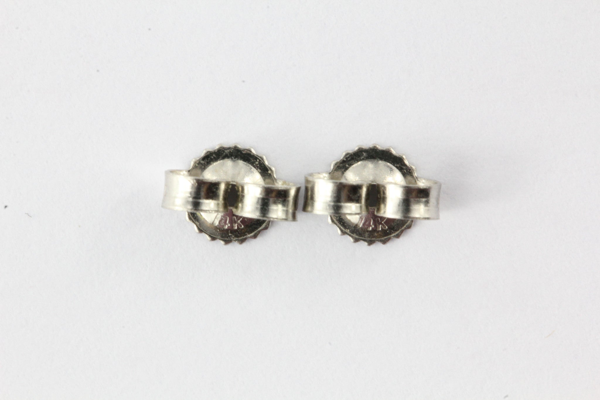 14K White Gold 1.25CTW Diamond EFFY Floral Earrings Posts - Queen May