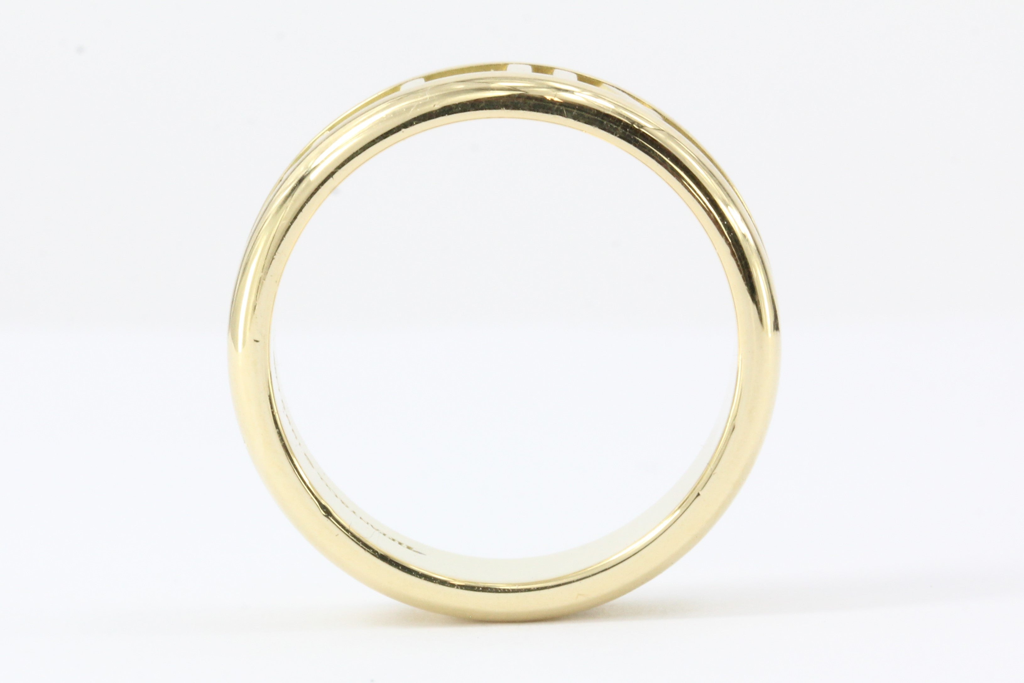 Tiffany & Co 18k Gold Atlas Collection 7mm Band Ring Size 7 - Queen May