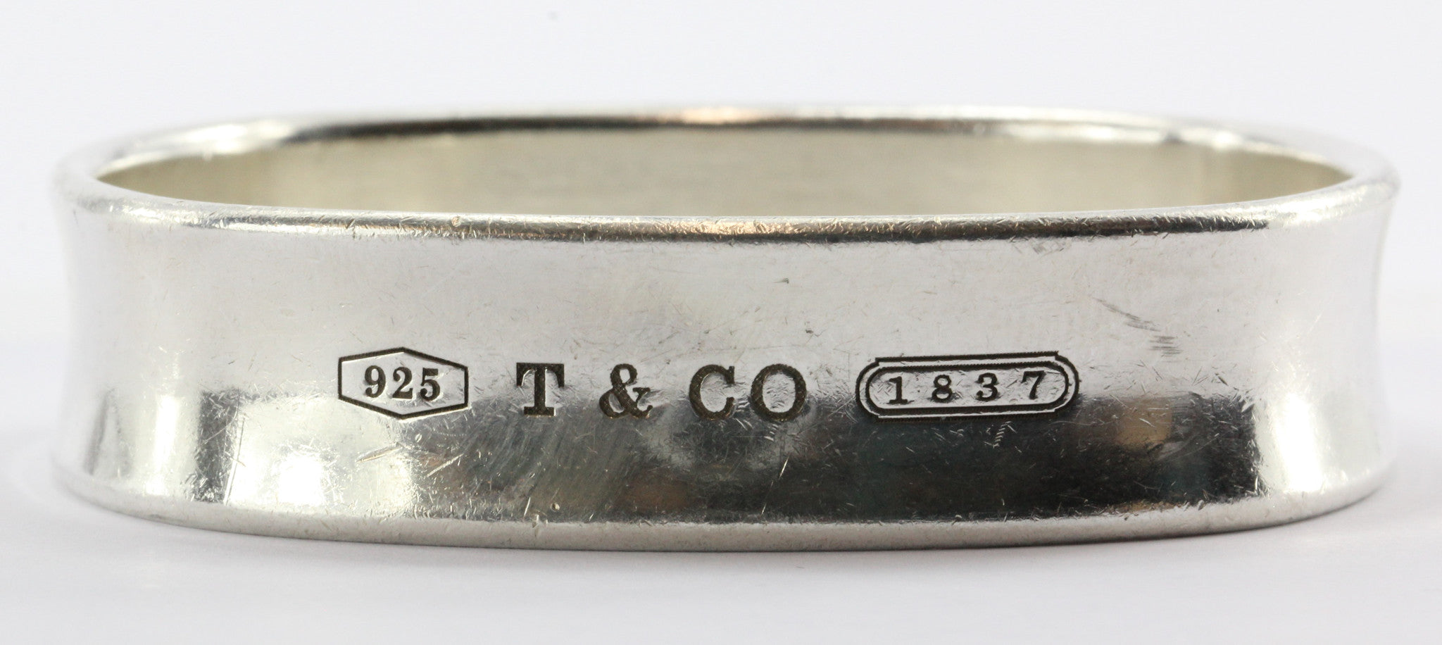 Tiffany & Co Sterling Silver 1837 Collection Square Cushion Bangle Bracelet - Queen May
