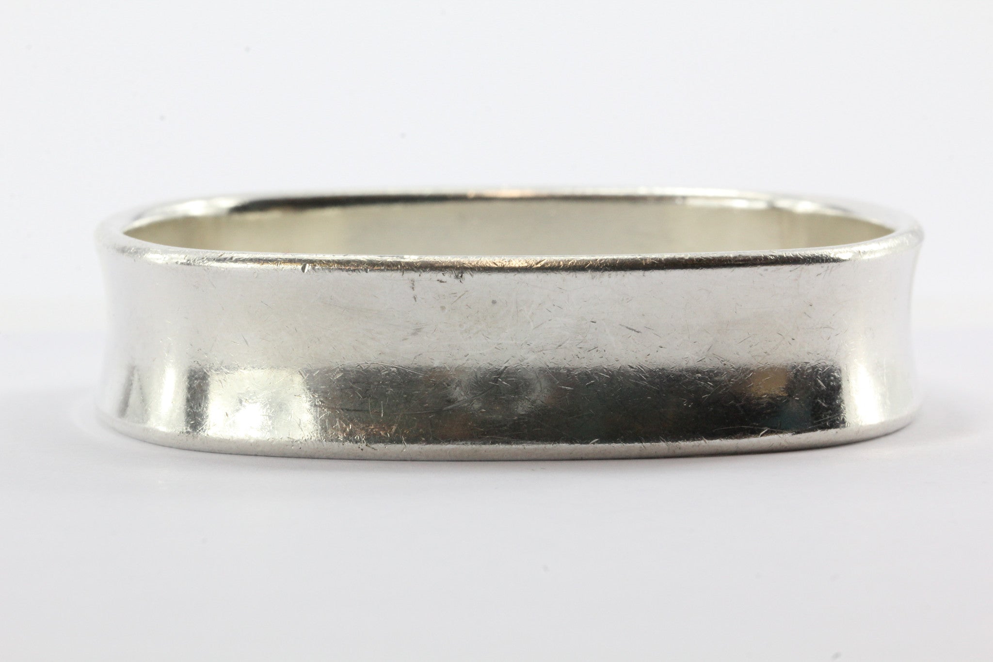 Tiffany & Co Sterling Silver 1837 Collection Square Cushion Bangle Bracelet - Queen May