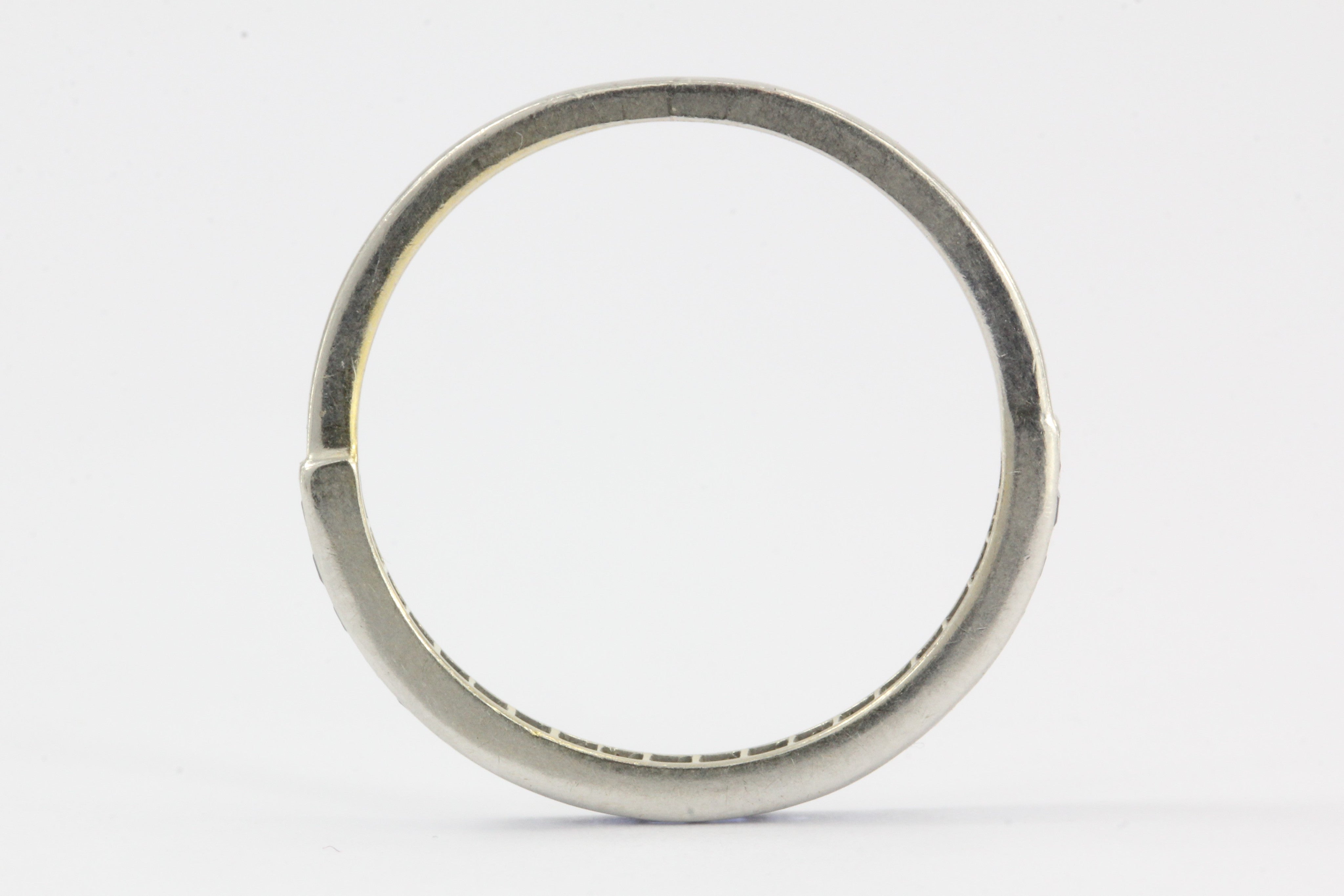Tiffany & Co Platinum Sapphire Half Eternity Band Rings Pair c.1945 - Queen May