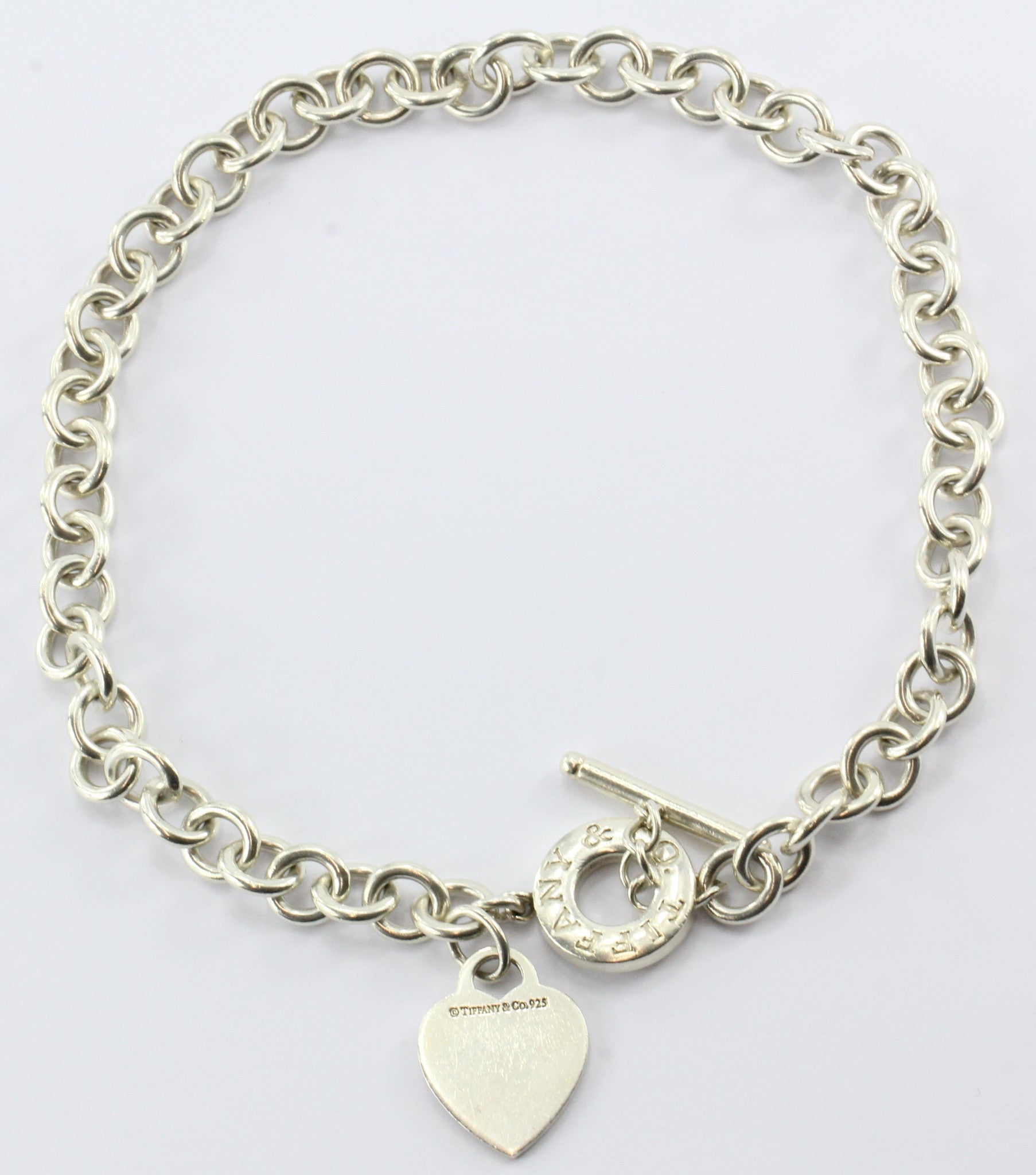 Tiffany & Co Sterling Silver Heart Tag Toggle Necklace - Queen May
