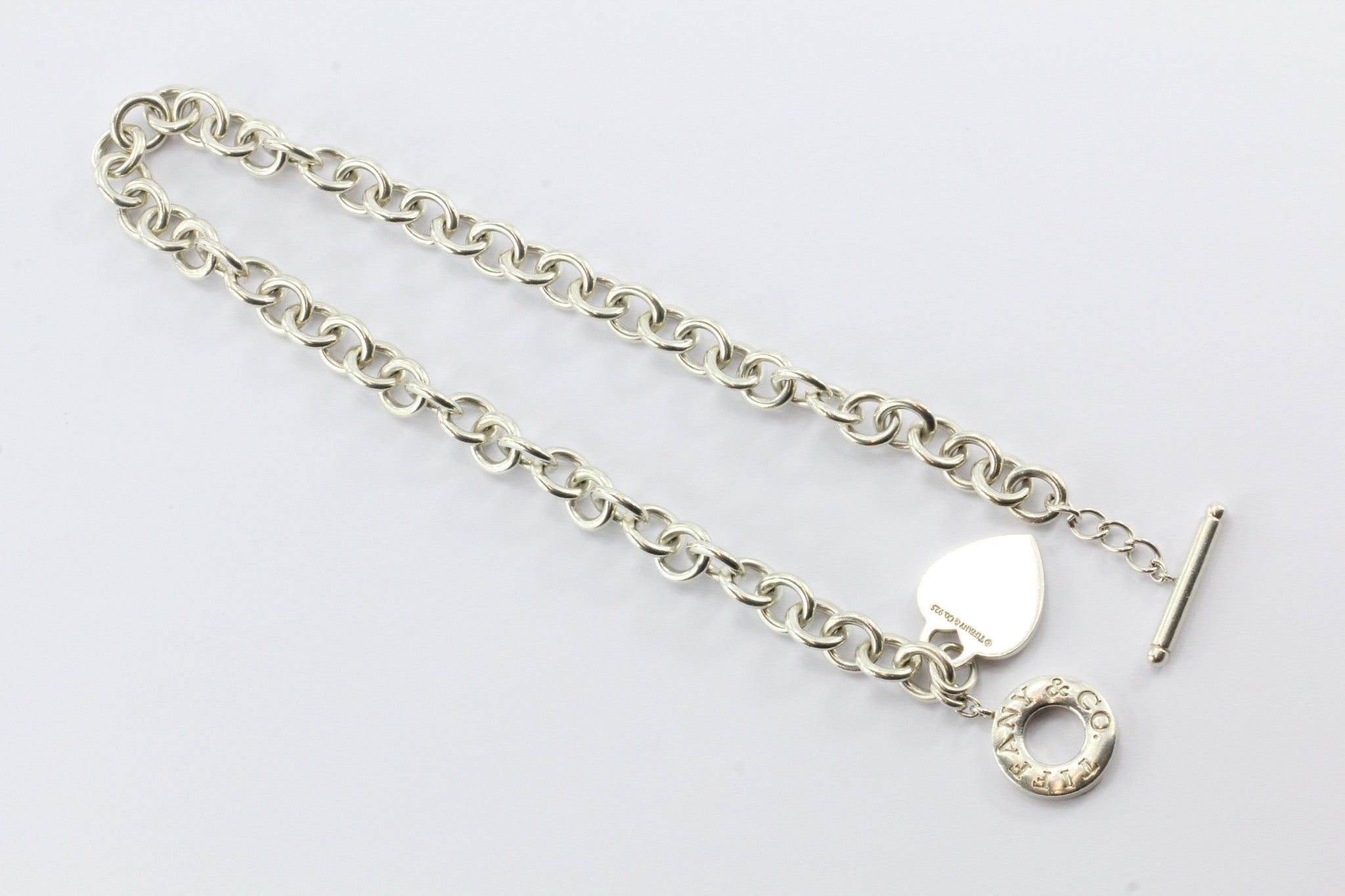 Tiffany & Co Sterling Silver Heart Tag Toggle Necklace - Queen May