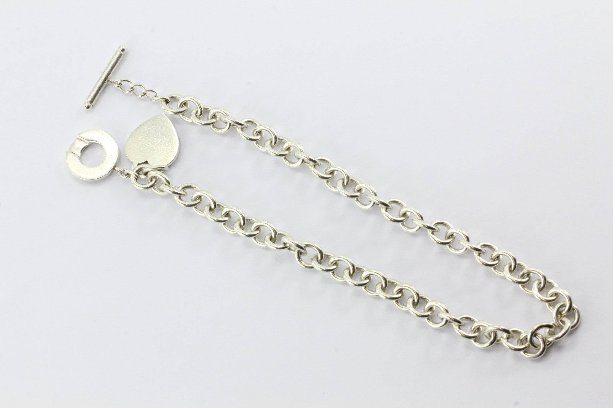 Tiffany & Co Sterling Silver Heart Tag Toggle Necklace - Queen May