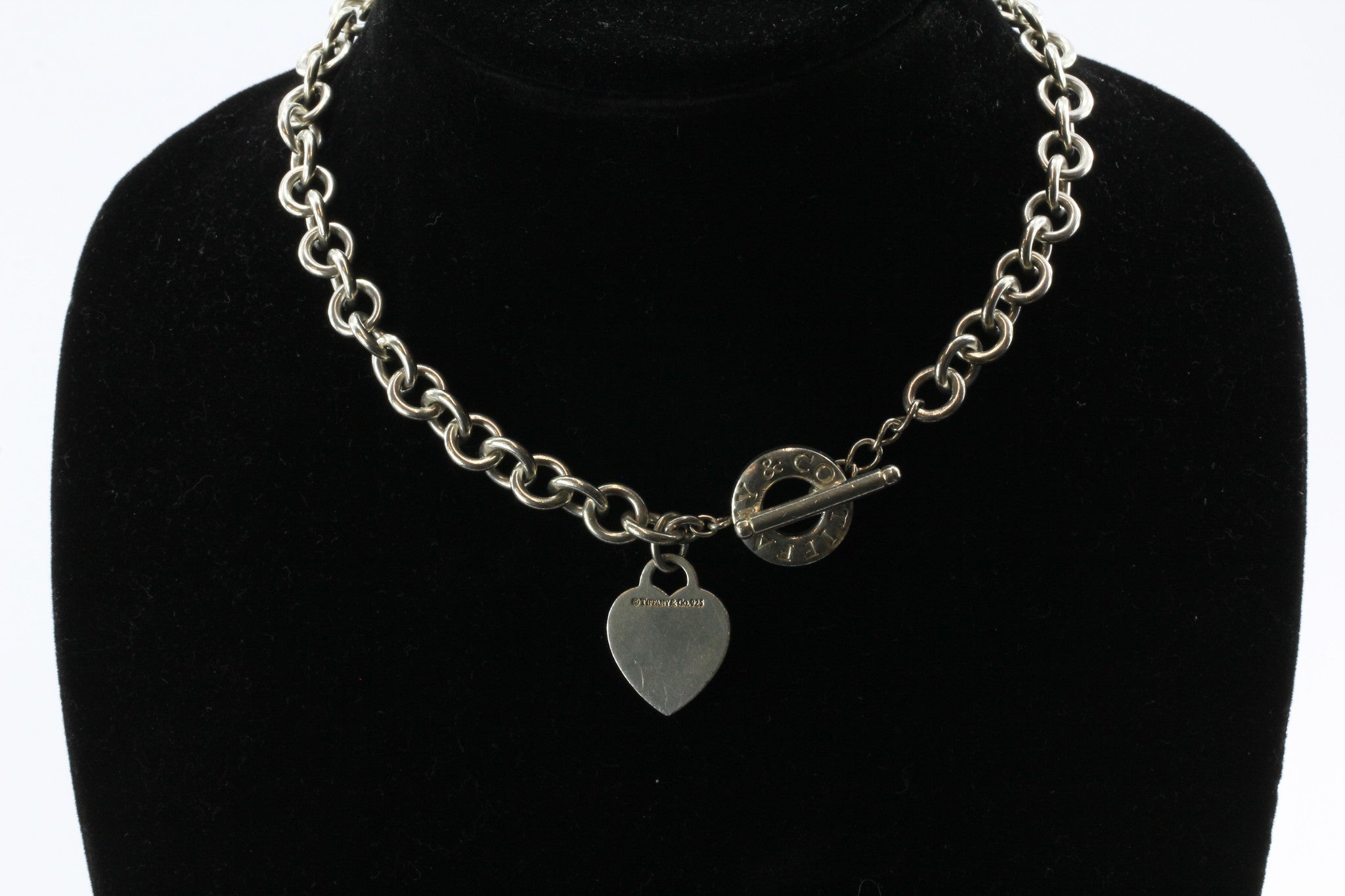 Tiffany & Co Sterling Silver Heart Tag Toggle Necklace - Queen May