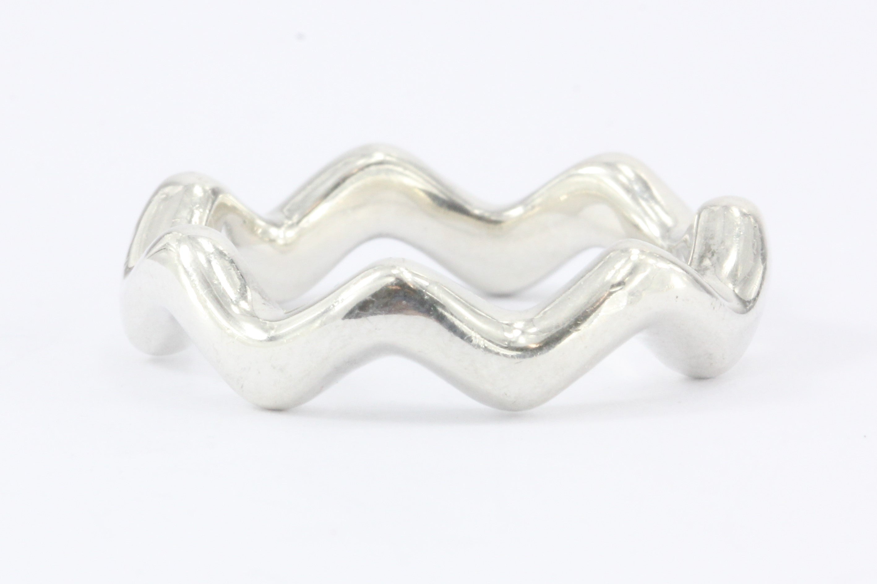 Tiffany & Co Sterling Silver Paloma Picasso Zigzag Ring Band Size 6.5 - Queen May