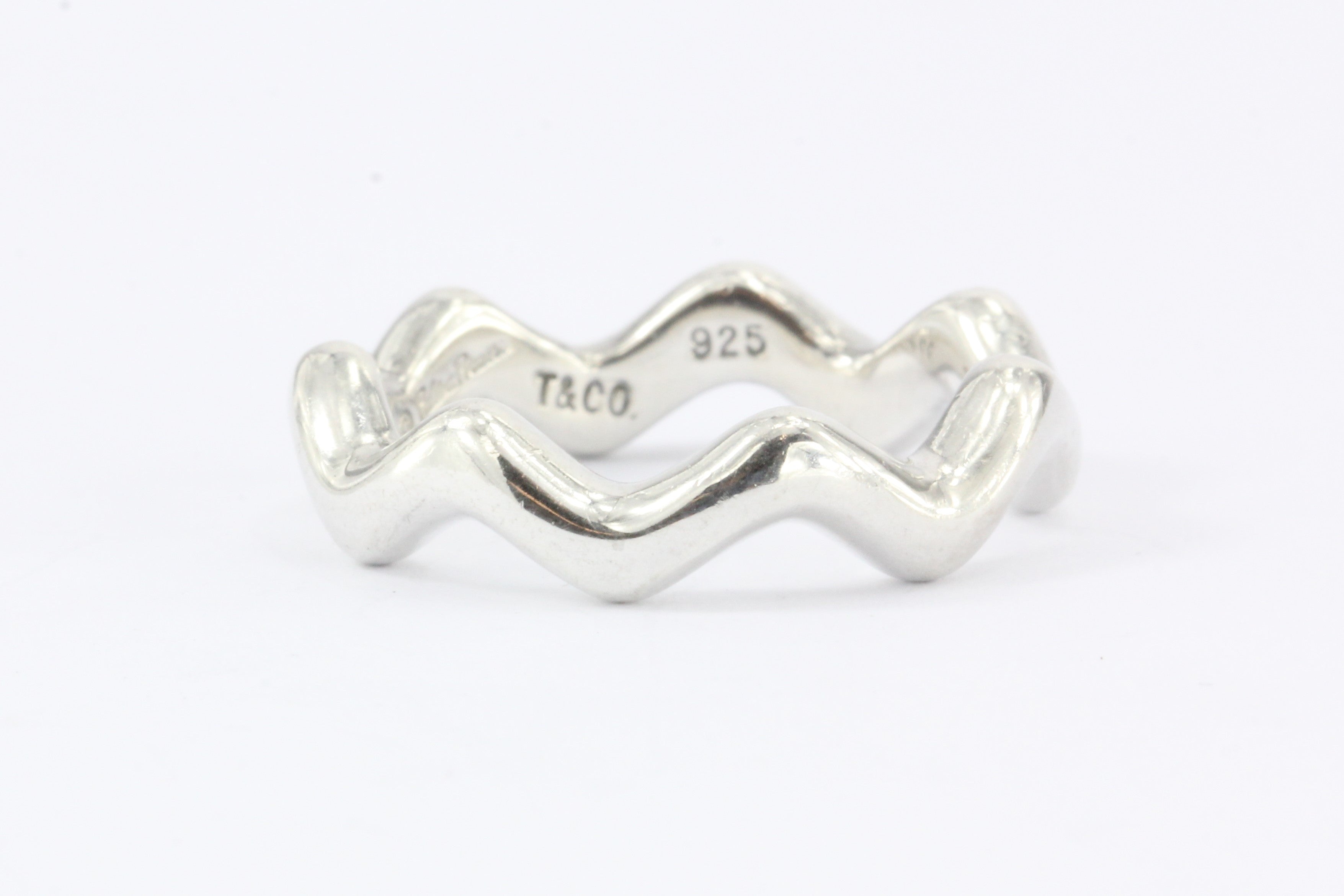 Tiffany & Co Sterling Silver Paloma Picasso Zigzag Ring Band Size 6.5 - Queen May