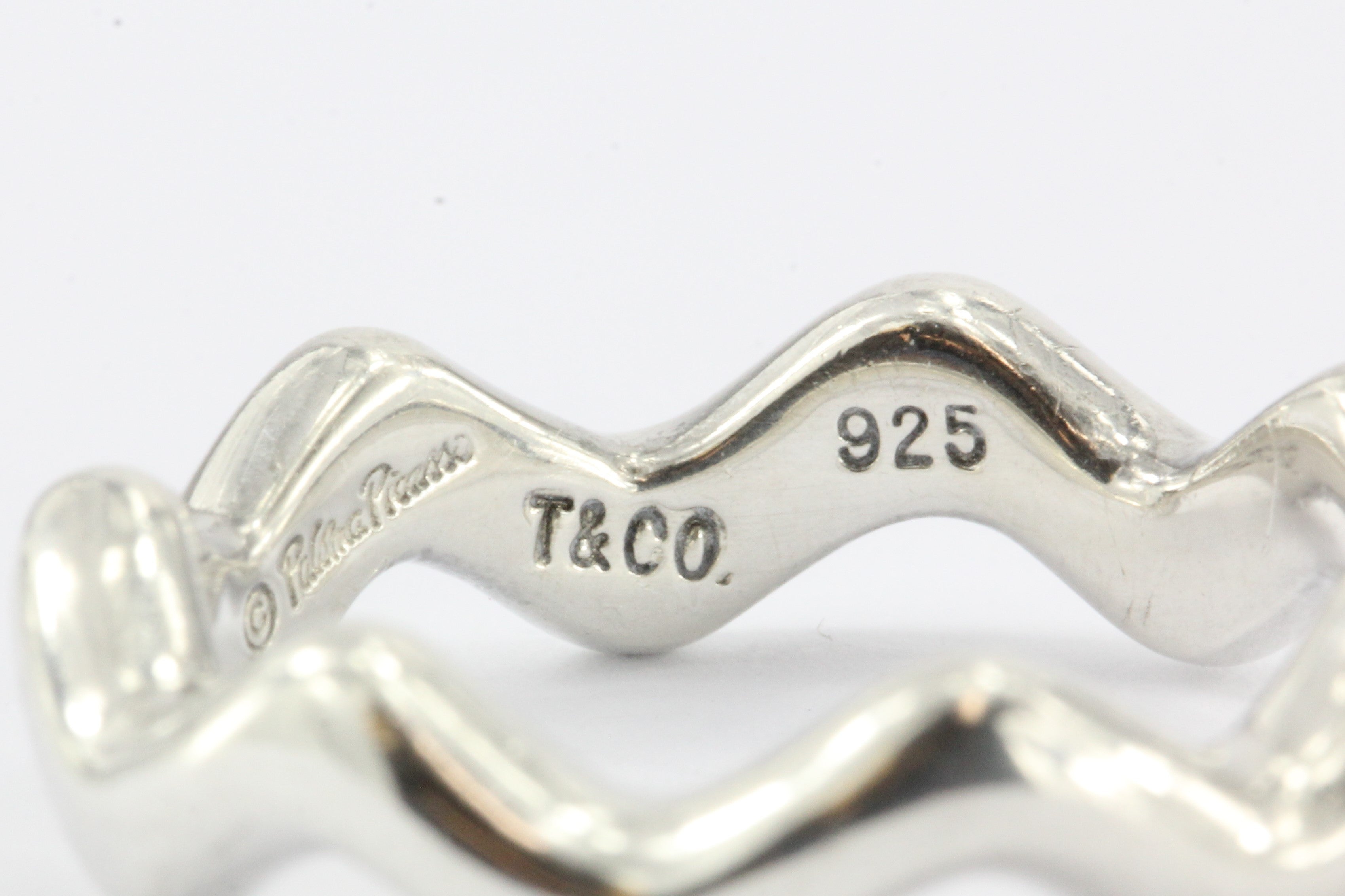 Tiffany & Co Sterling Silver Paloma Picasso Zigzag Ring Band Size 6.5 - Queen May