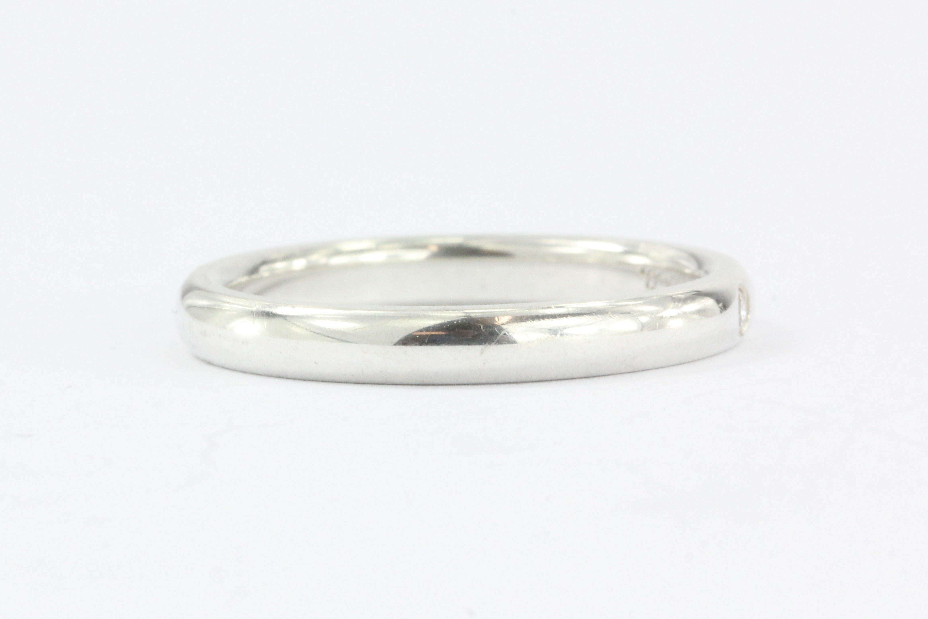 Tiffany & Co Sterling Silver Diamond Elsa Peretti Band Ring Size 7 - Queen May