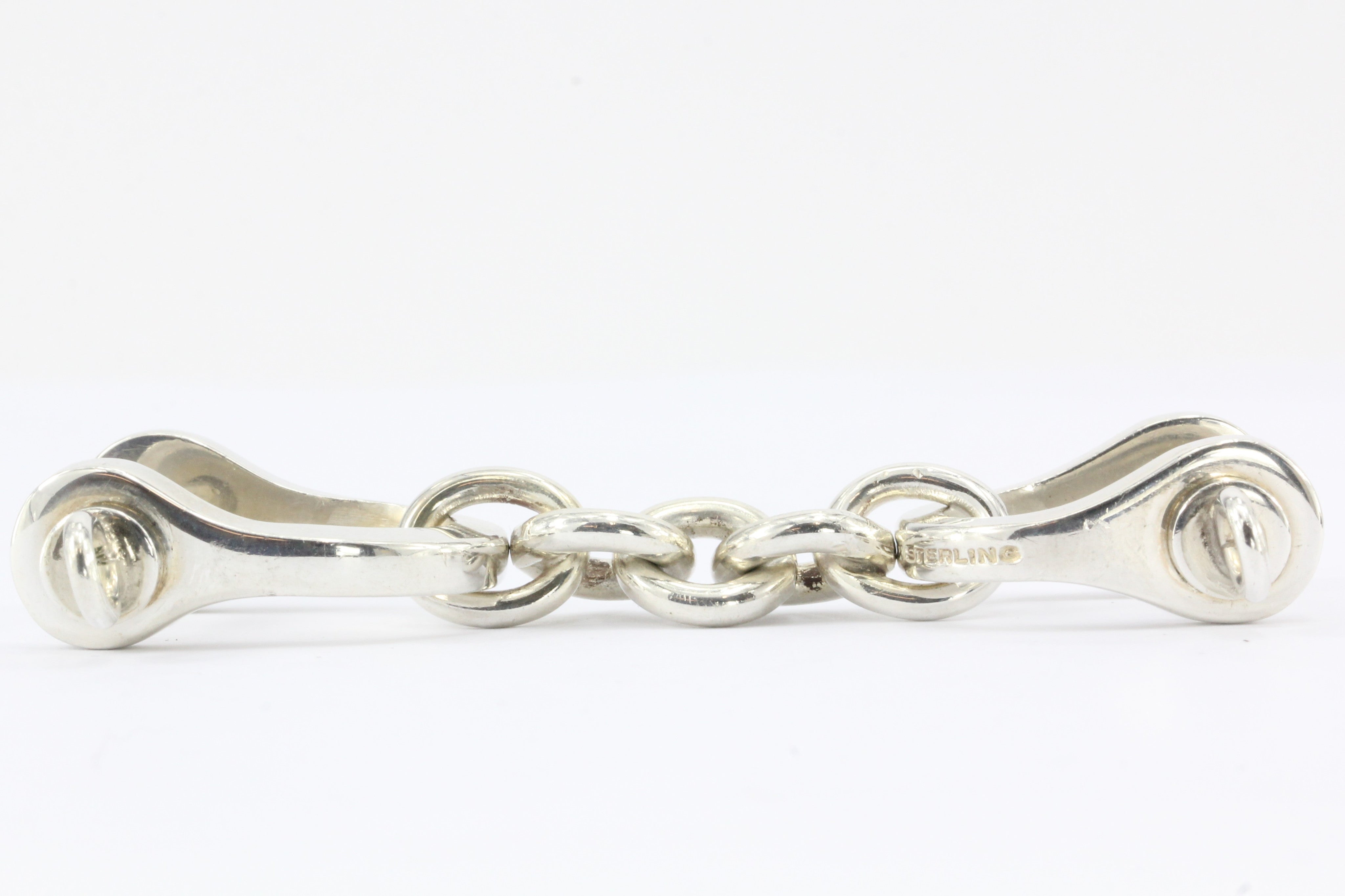 Tiffany & Co Sterling Silver Rare Equestrian Stirrup Key Ring Chain - Queen May