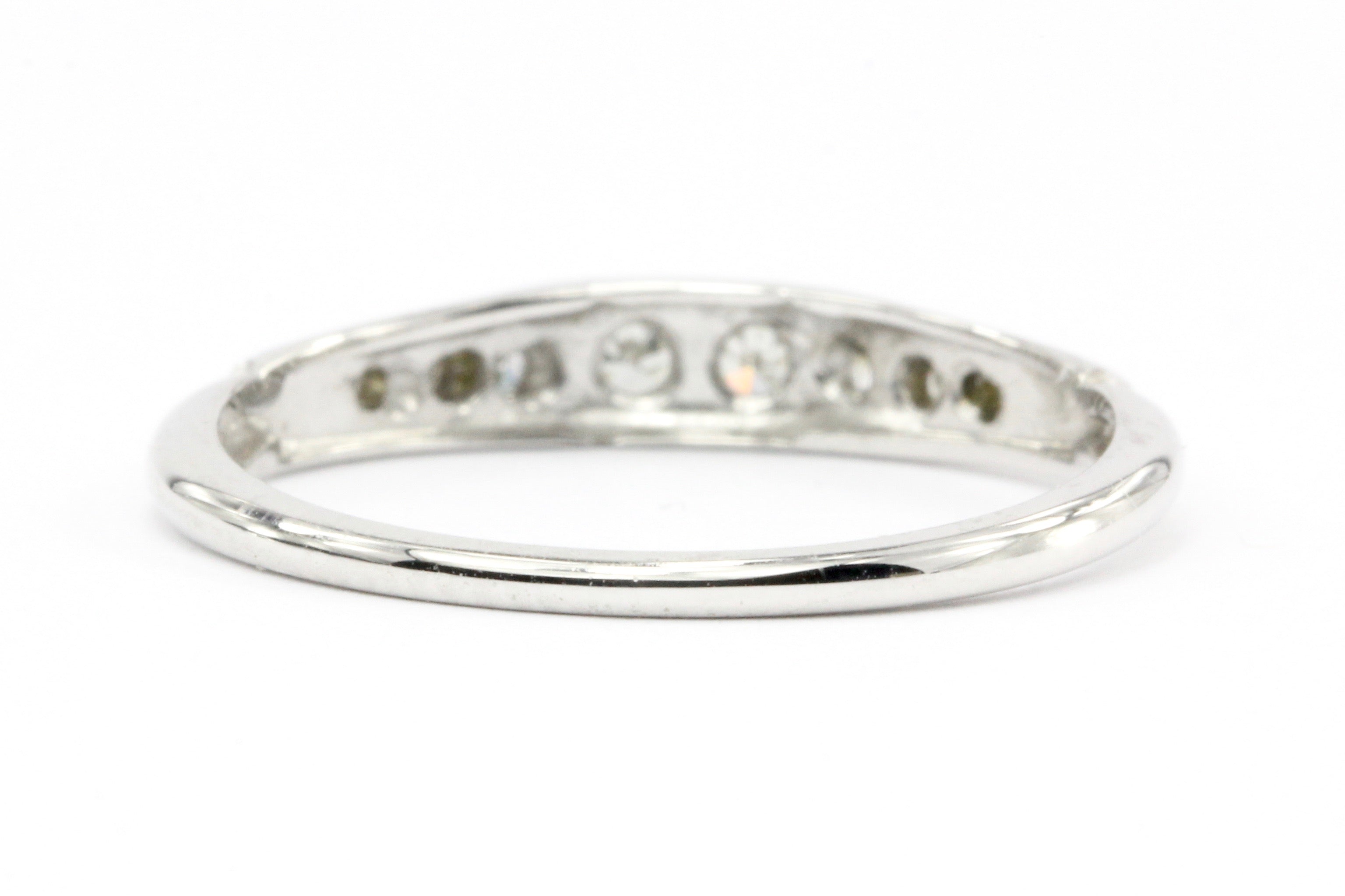 Art Deco 18K White Gold Single Cut Diamond Ring by Jabel - Queen May