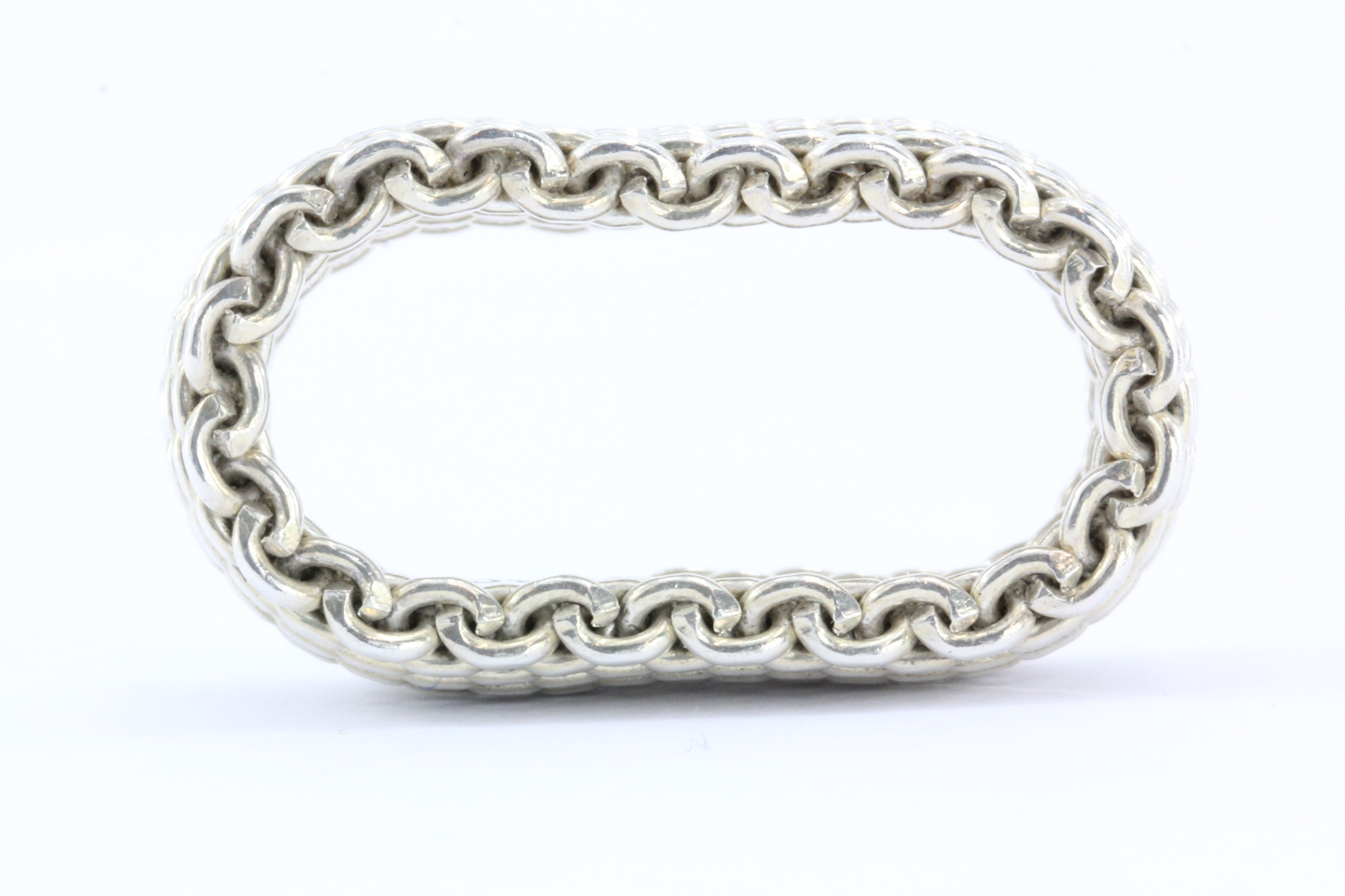 Tiffany & Co Sterling Silver Somerset Mesh Ring Size 9 - Queen May