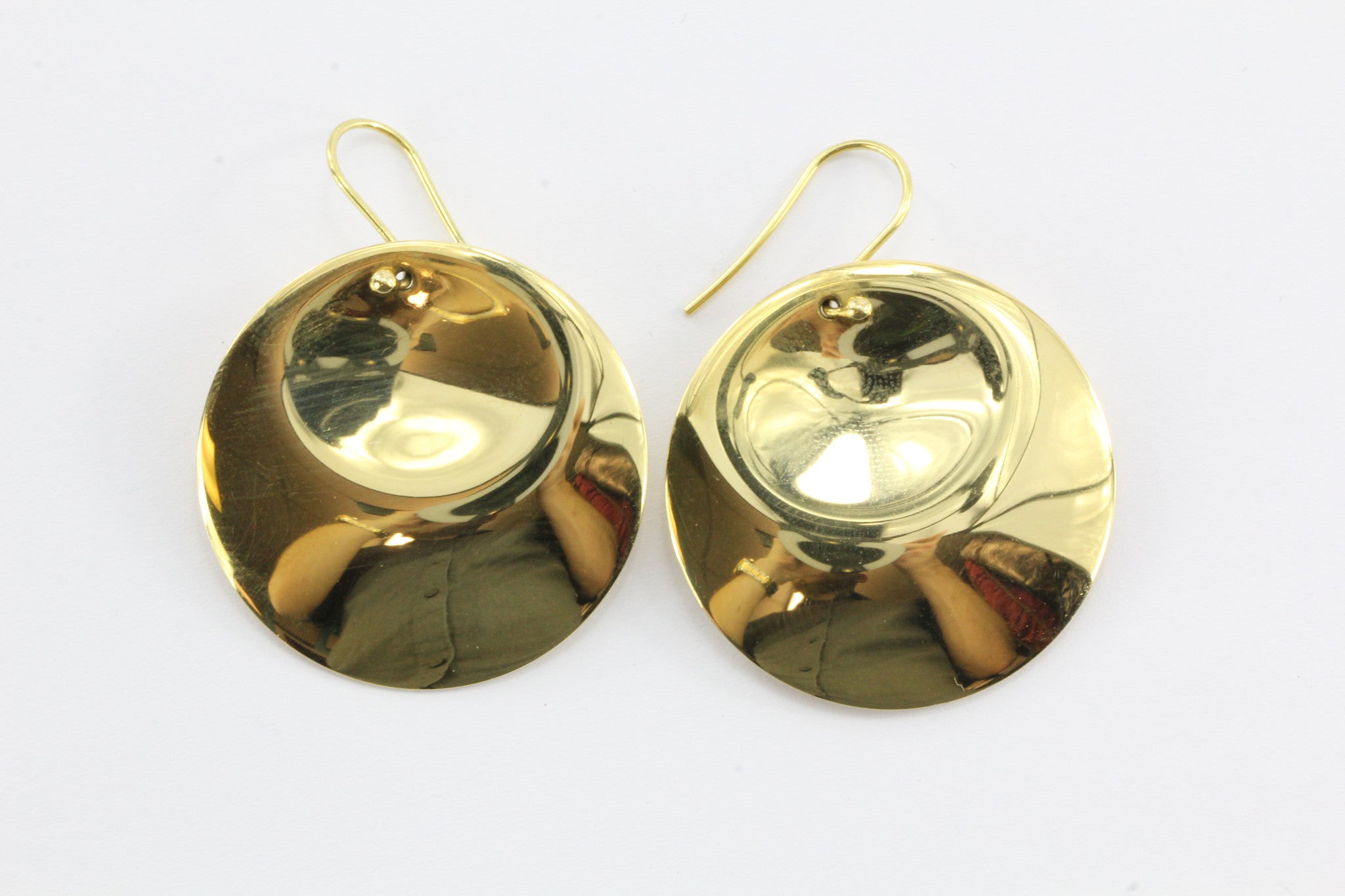 Tiffany & Co 18K Gold Elsa Peretti Large Full Moon Disk Earrings - Queen May