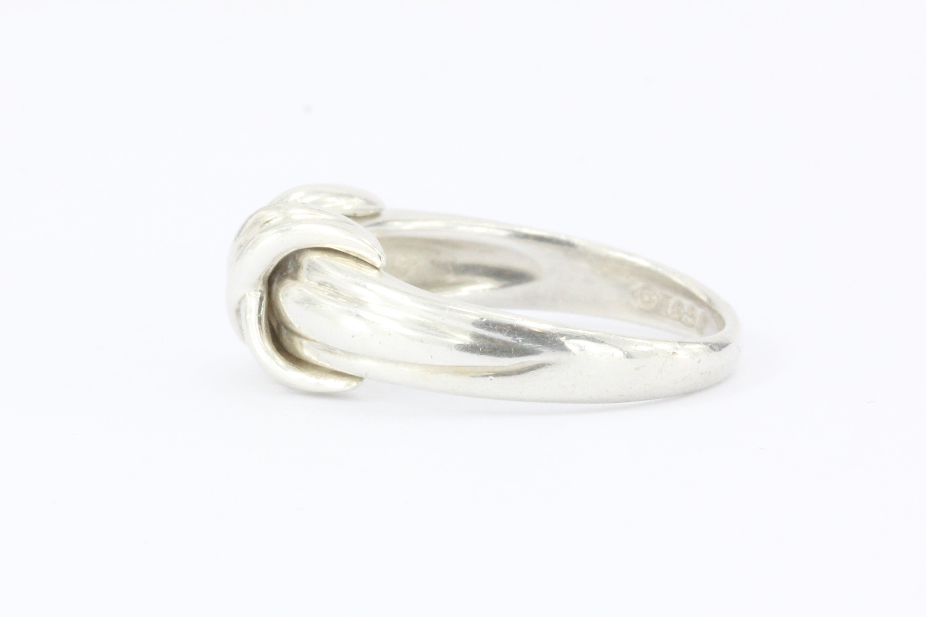 Tiffany & Co Sterling Silver X Lovers Knot Ring Size 6.5 - Queen May