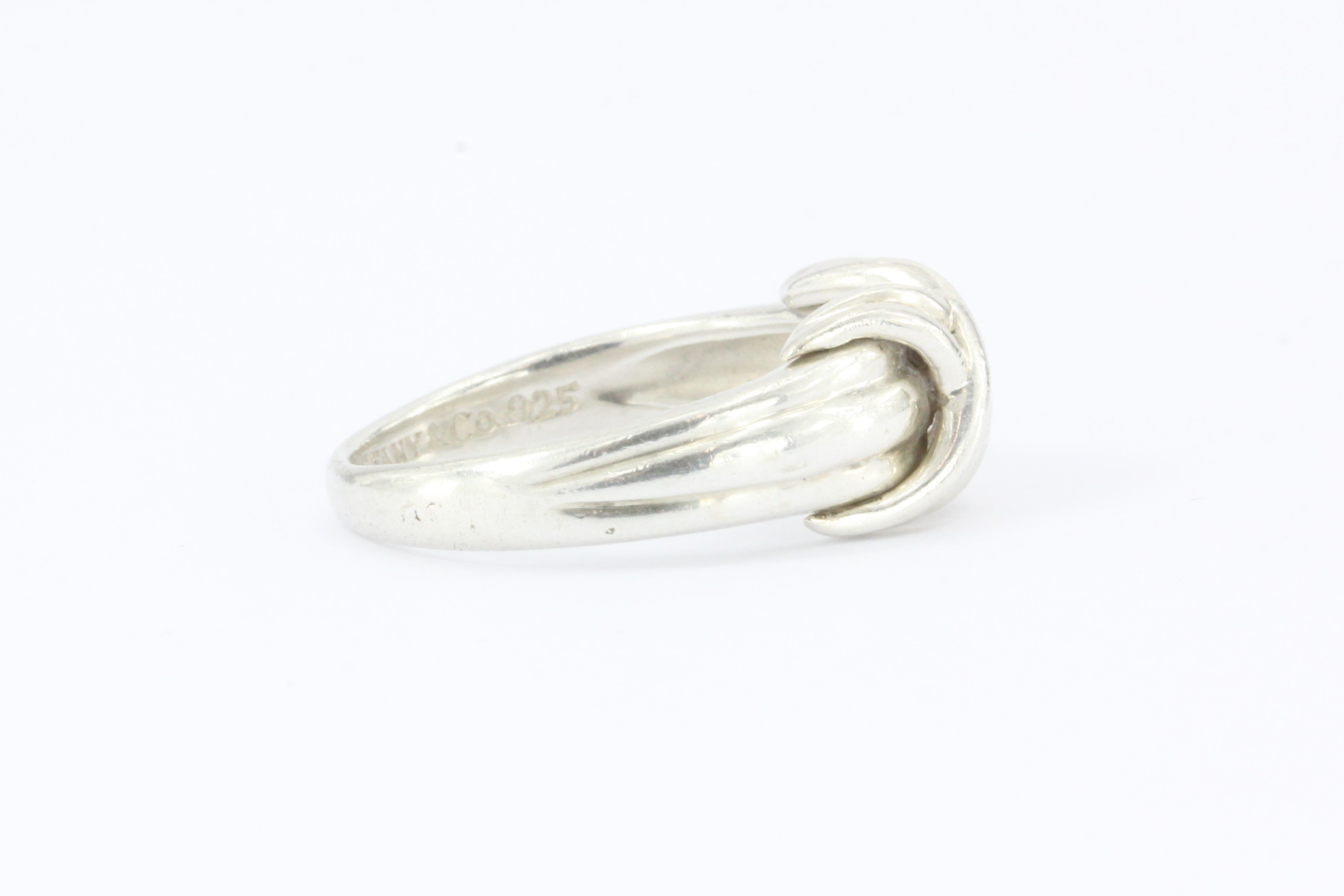Tiffany & Co Sterling Silver X Lovers Knot Ring Size 6.5 - Queen May