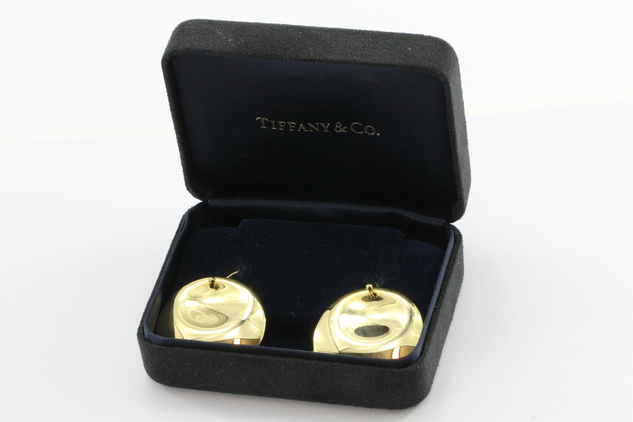 Tiffany & Co 18K Gold Elsa Peretti Large Full Moon Disk Earrings - Queen May