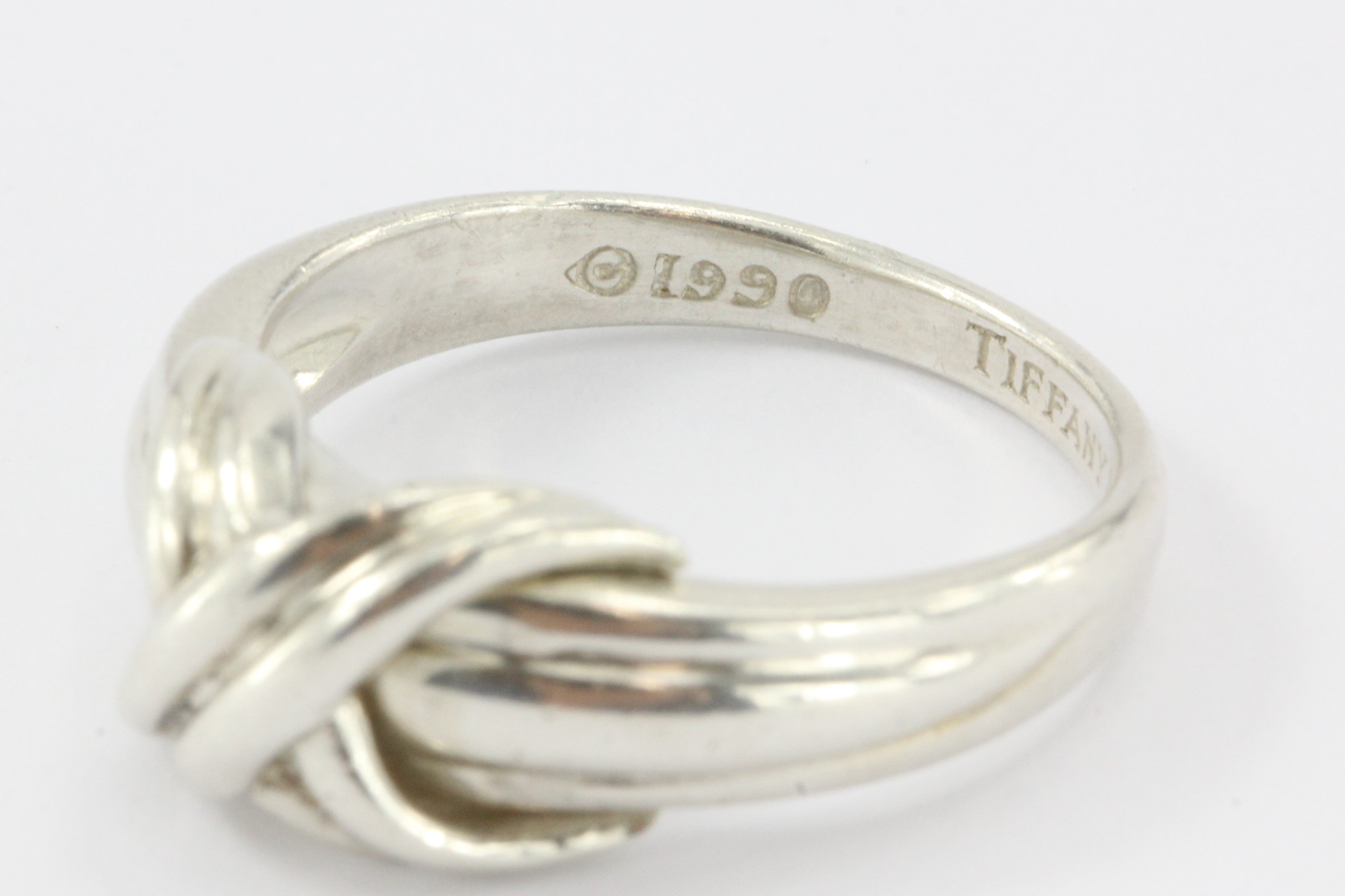 Tiffany & Co Sterling Silver X Lovers Knot Ring Size 6.5 - Queen May